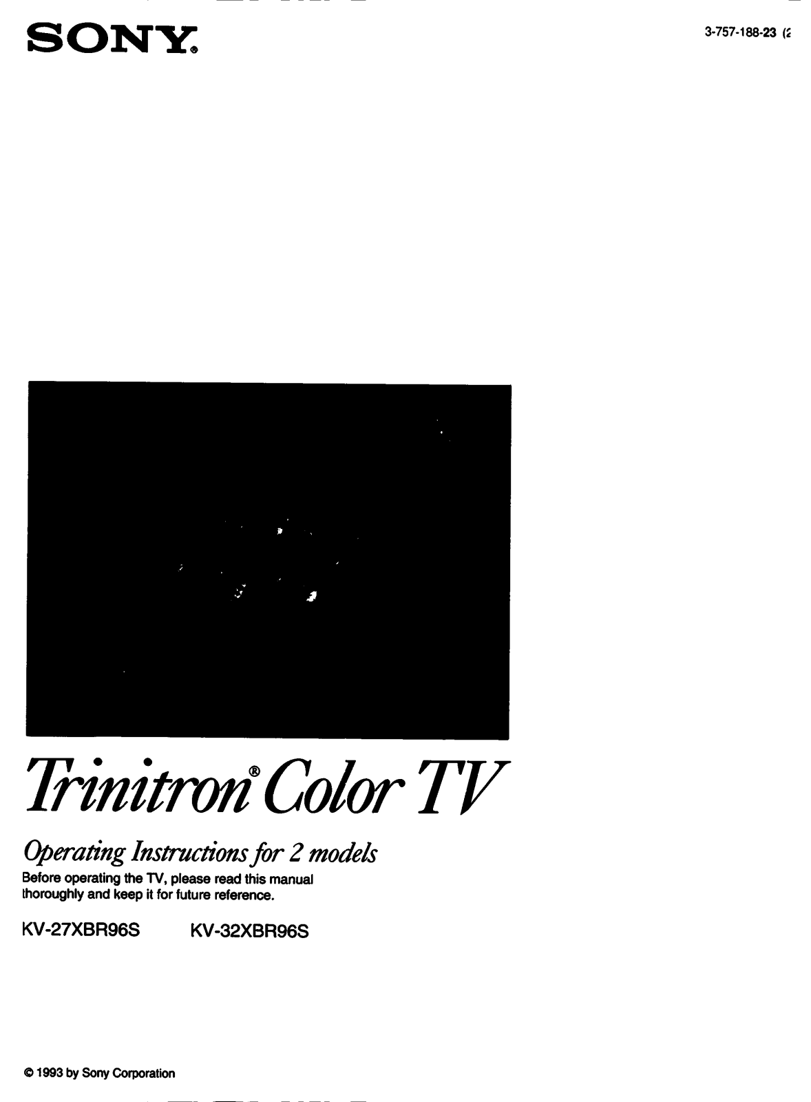 Sony kv-27xbr96s, kv-32xbr96s Operating Manual