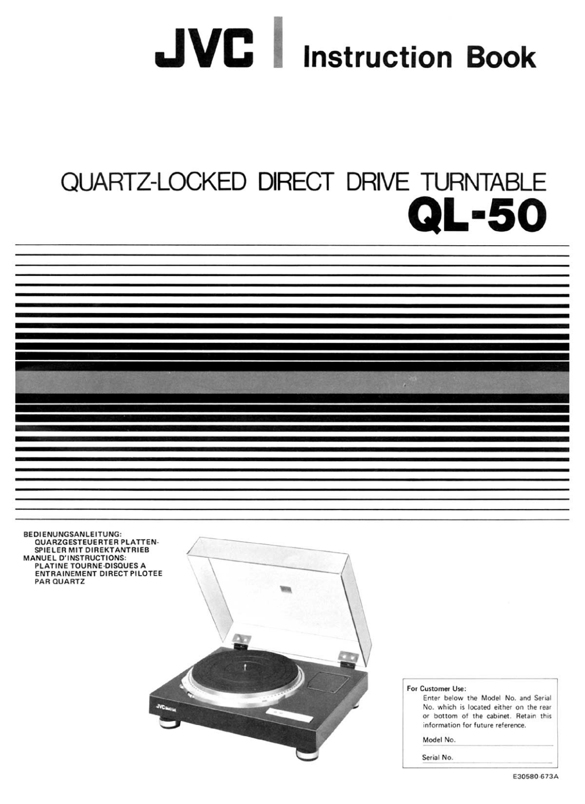 JVC QL-50 Owners manual