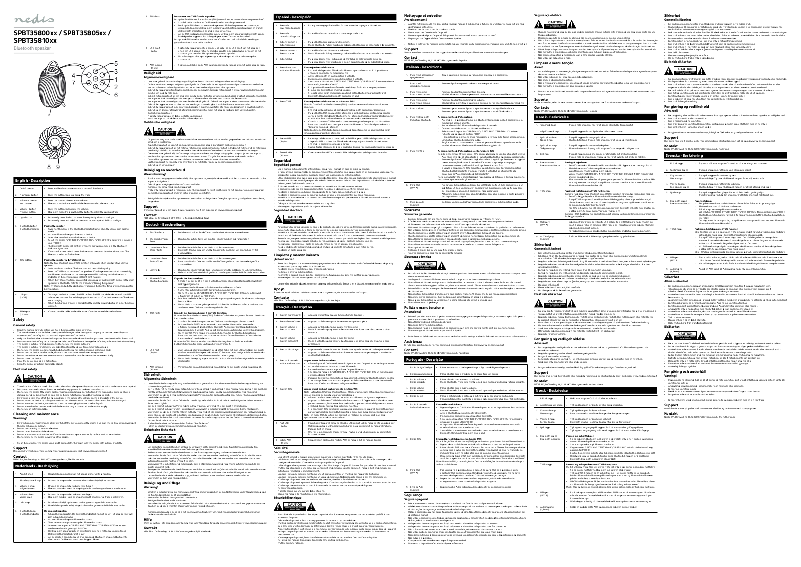 Nedis SPBT35805WT User guide - ManualMachine.com