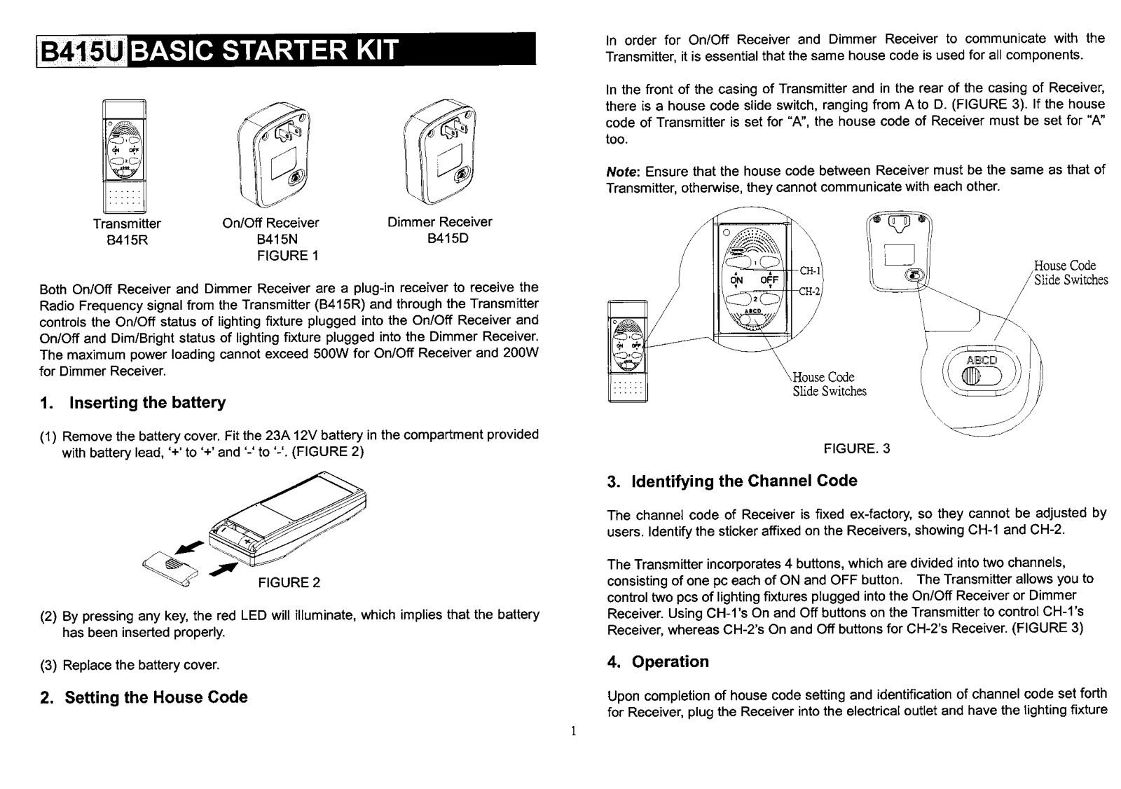 Everspring Industry Co B415R User Manual