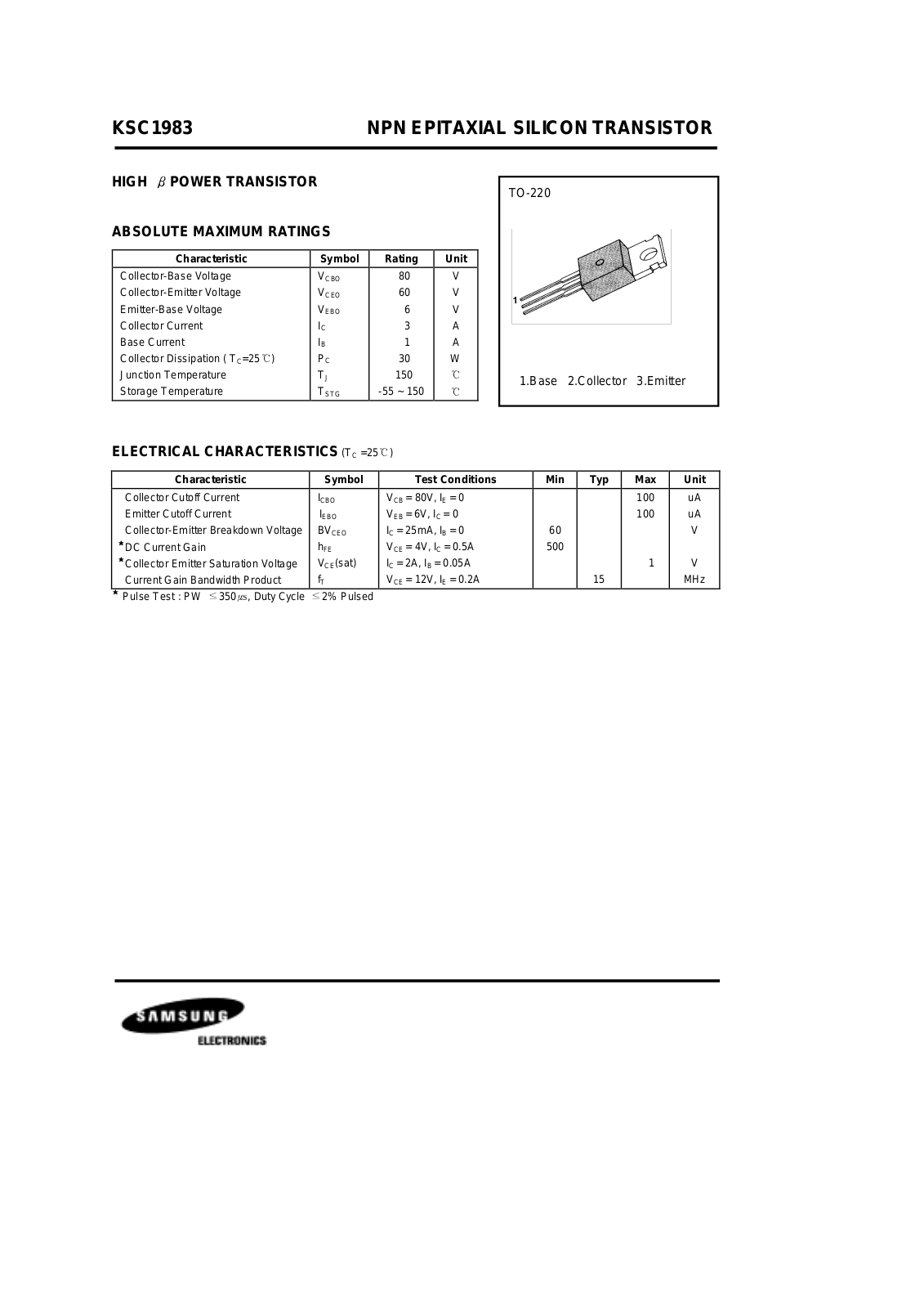 Samsung ksc1983 Datasheet - ManualMachine.com