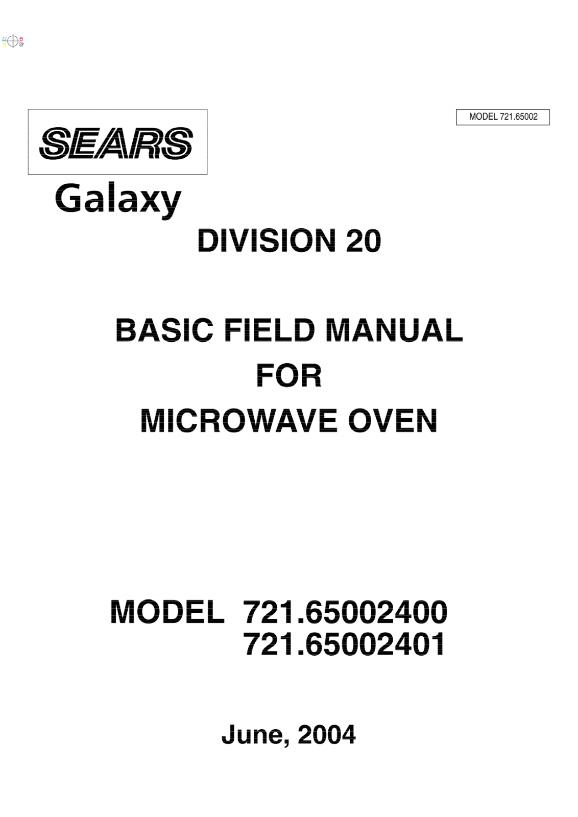 Kenmore 65002, 721.65002401, 721.65002400 Owner's Manual
