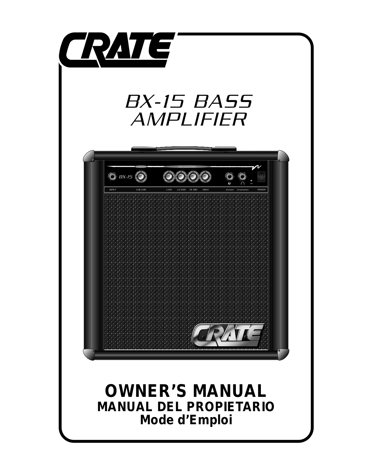 Crate BX15 Owner's Manual