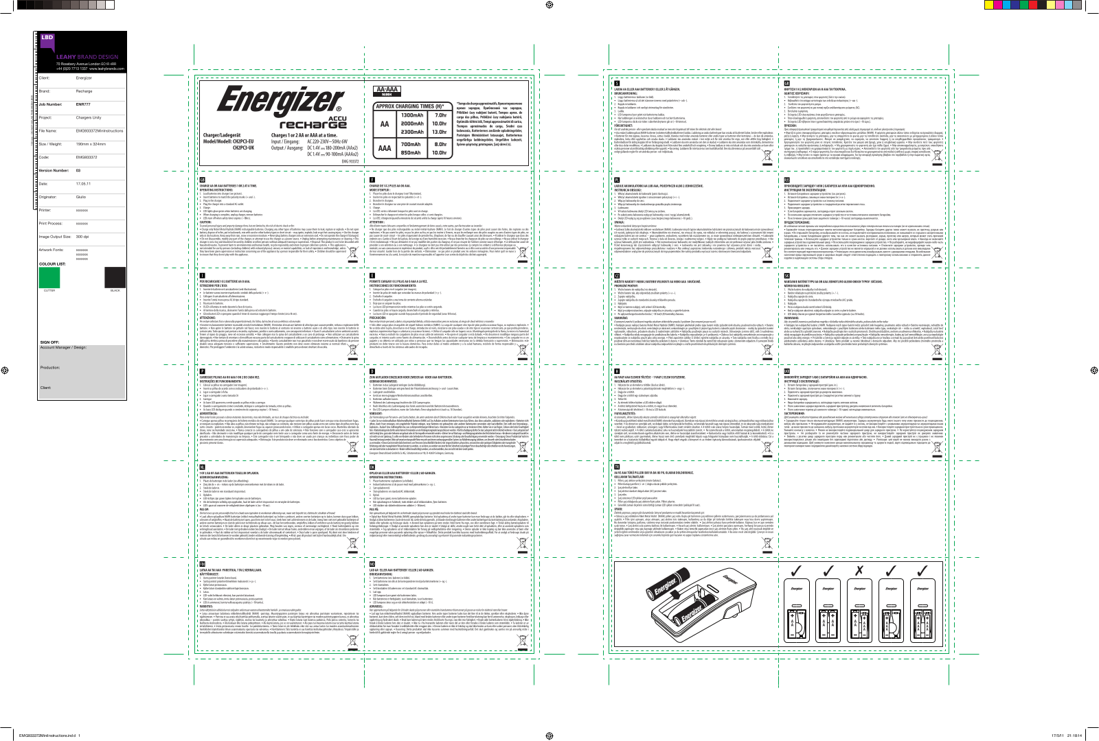 Energizer Mini Charger   2xAAA User Manual