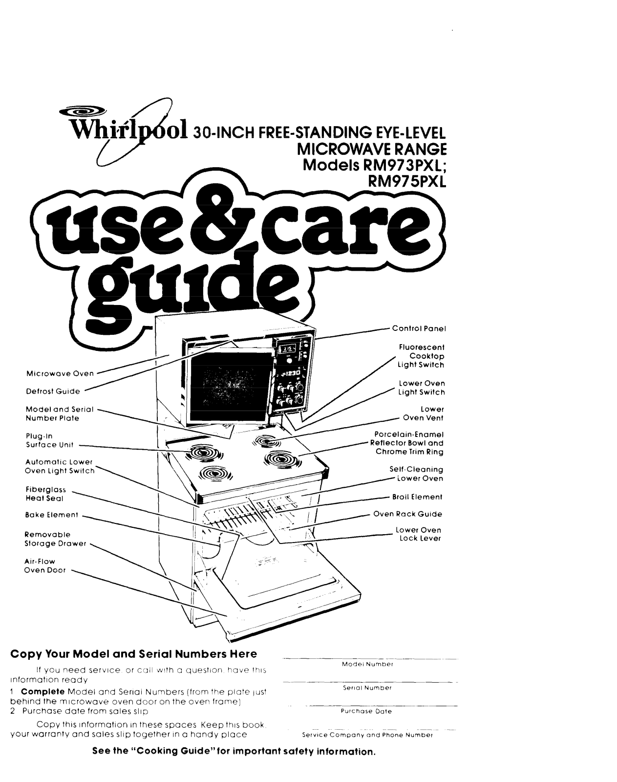 Whirlpool RM973PXL, RM975PXL User Manual