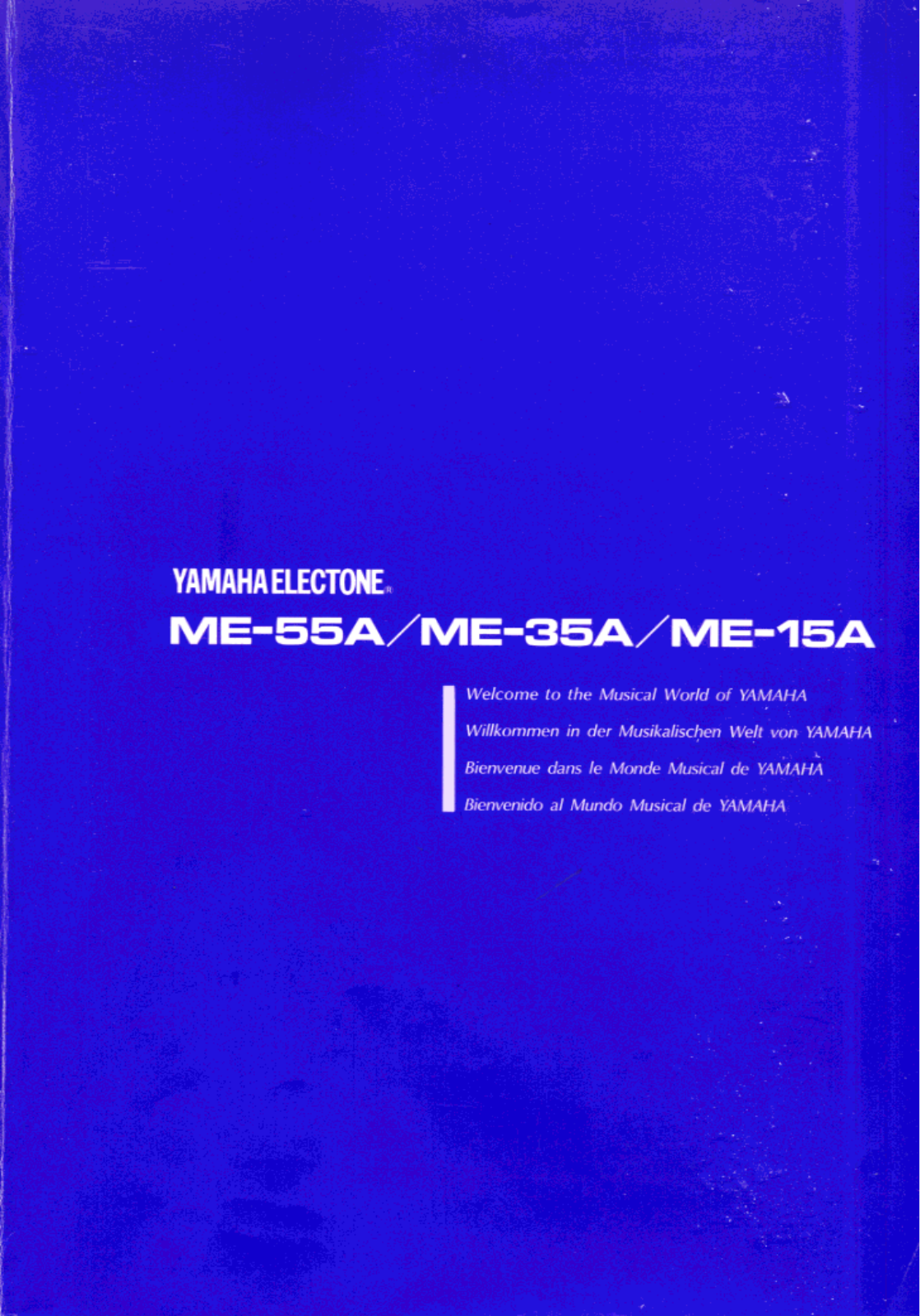 Yamaha ME55A, ME35A, ME15A User Manual