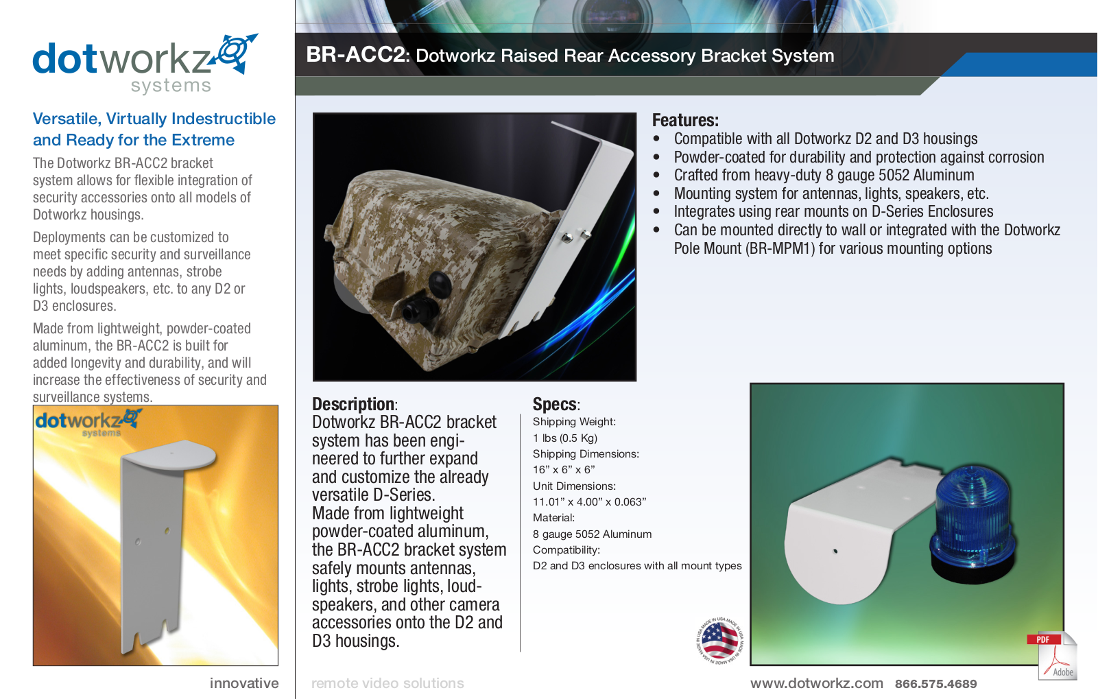 Dotworkz BR-ACC2 Specsheet - ManualMachine.com