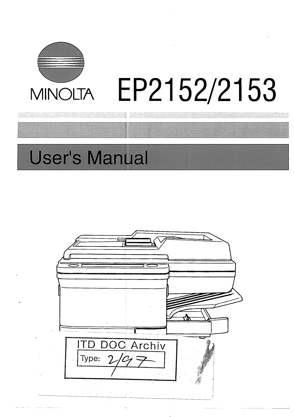 Konica Minolta EP2152, EP2153 Manual