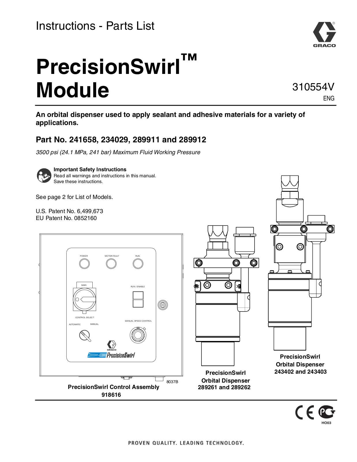 Graco 310554V User Manual