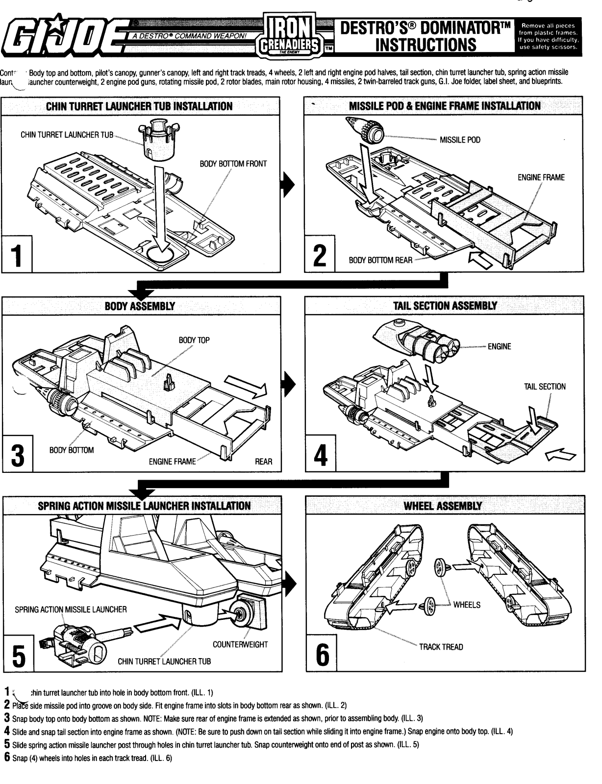 HASBRO GIJoe Destro's Dominator User Manual