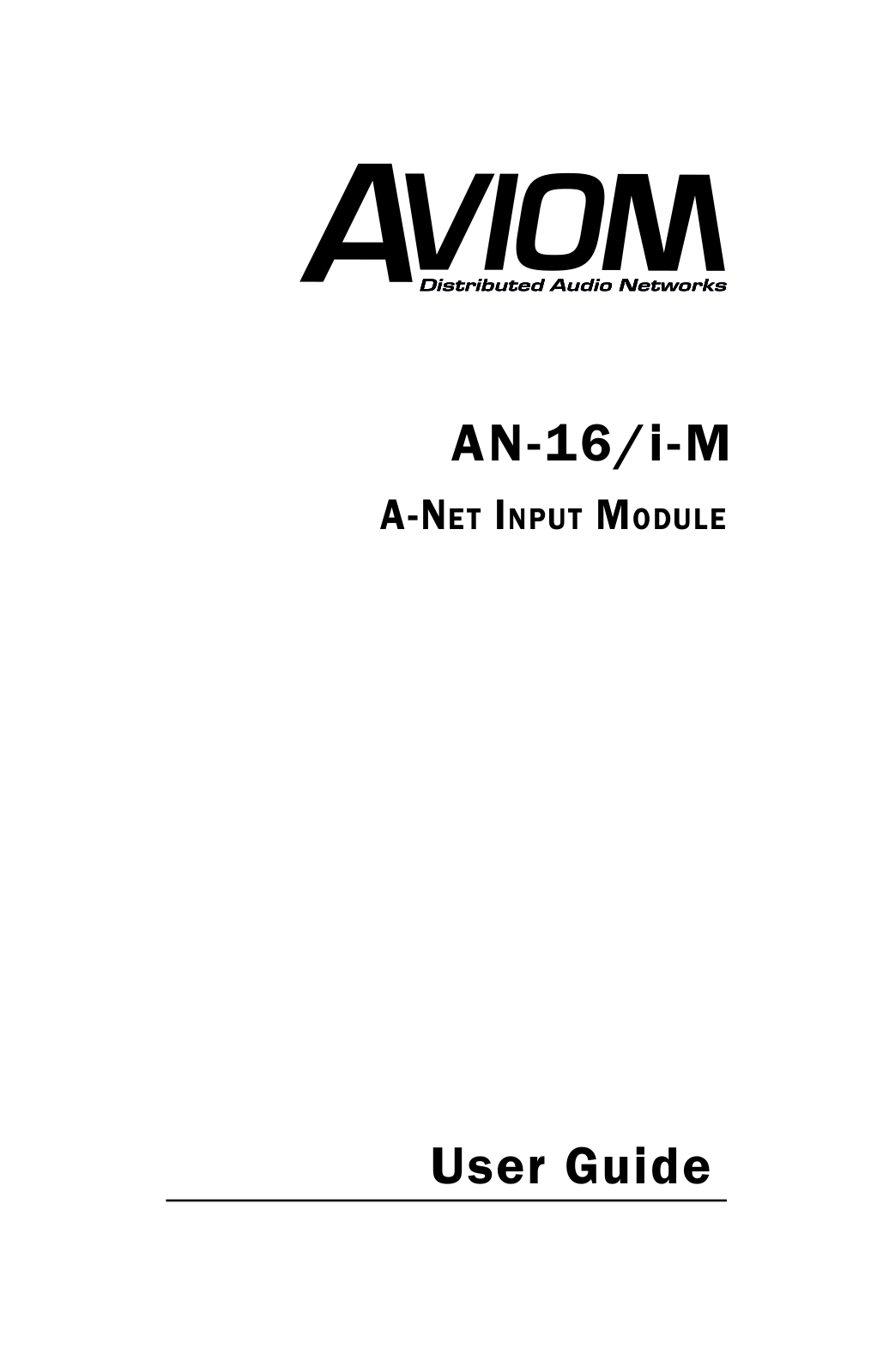 Aviom AN-16-I-M User Manual