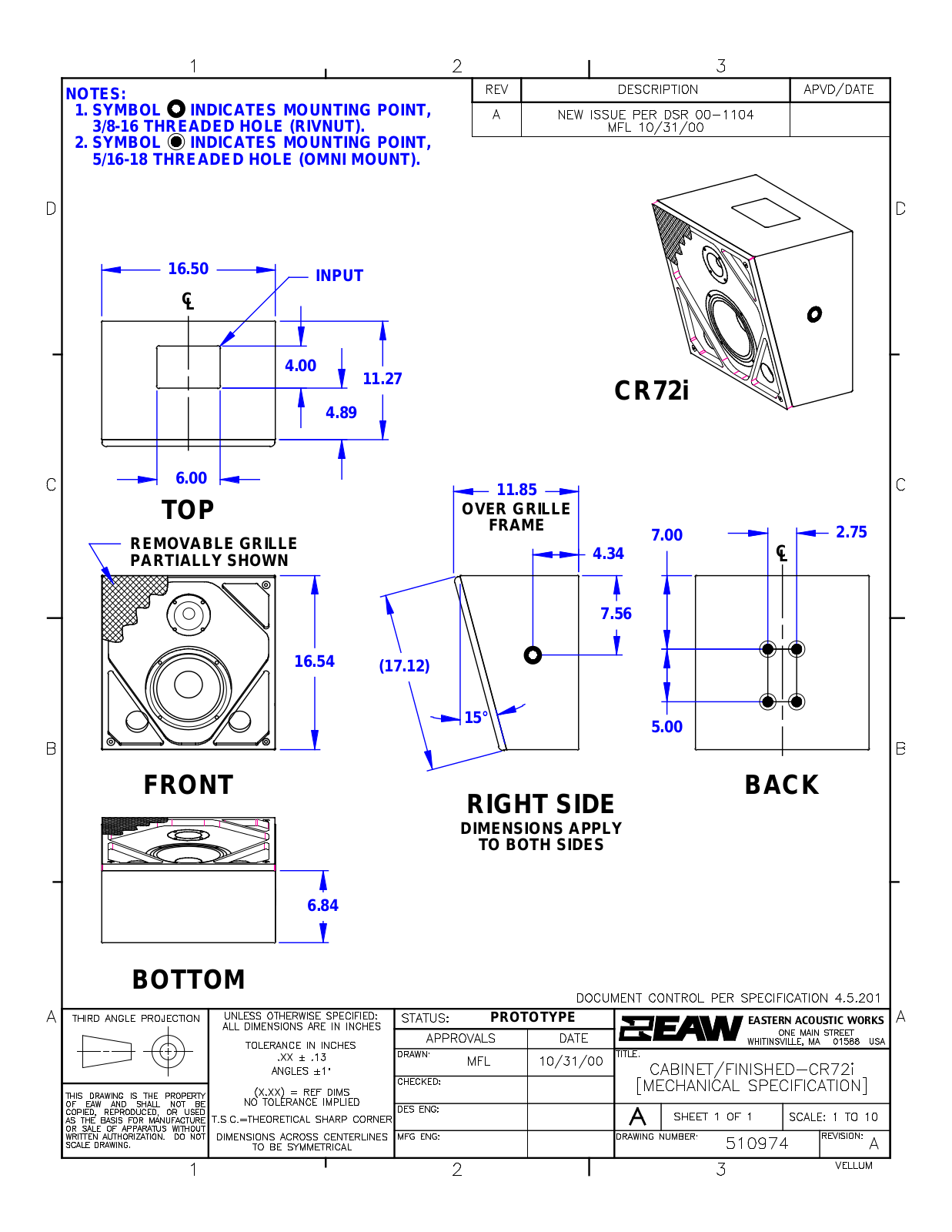 EAW CR72i Service Manual