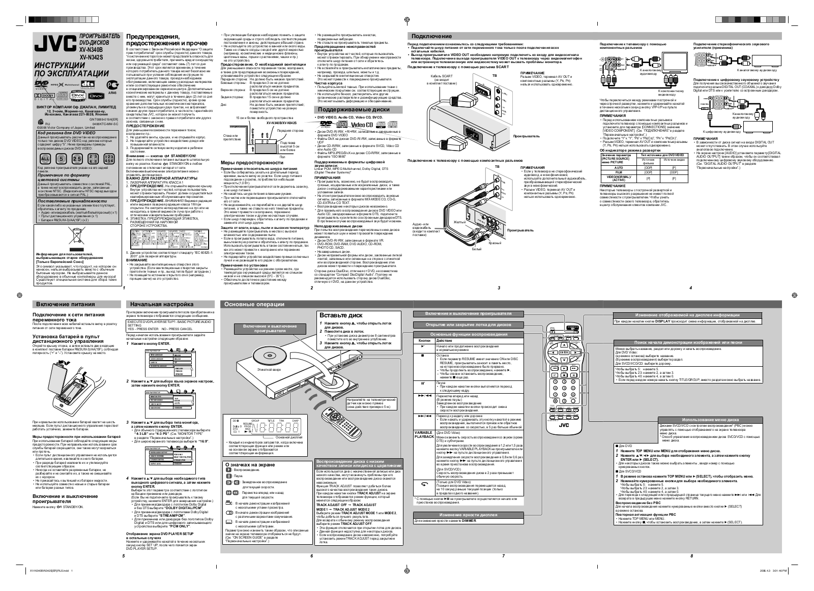 JVC XV-N342 User Manual