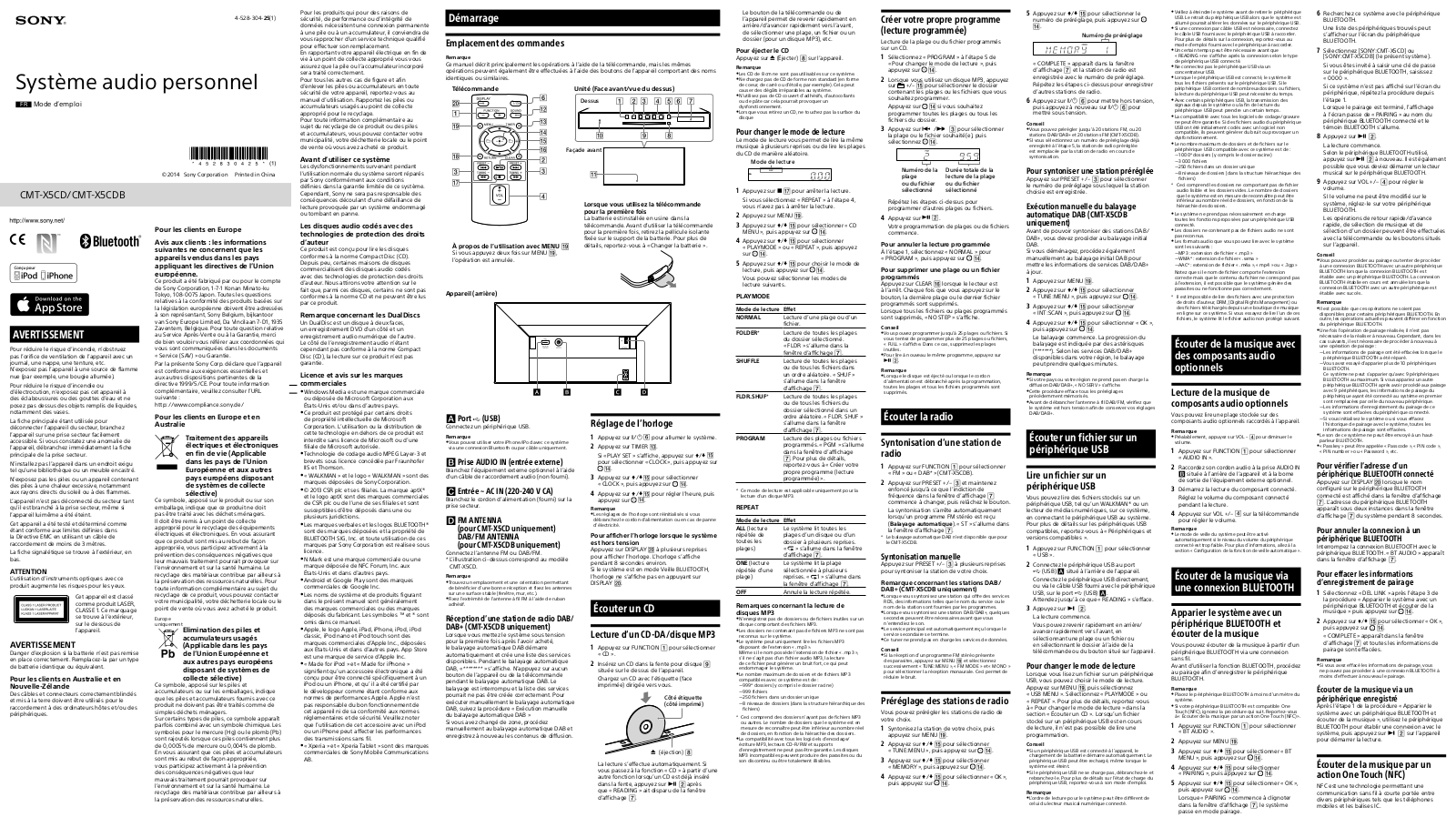Sony CMTX5CDB.CEL User Manual
