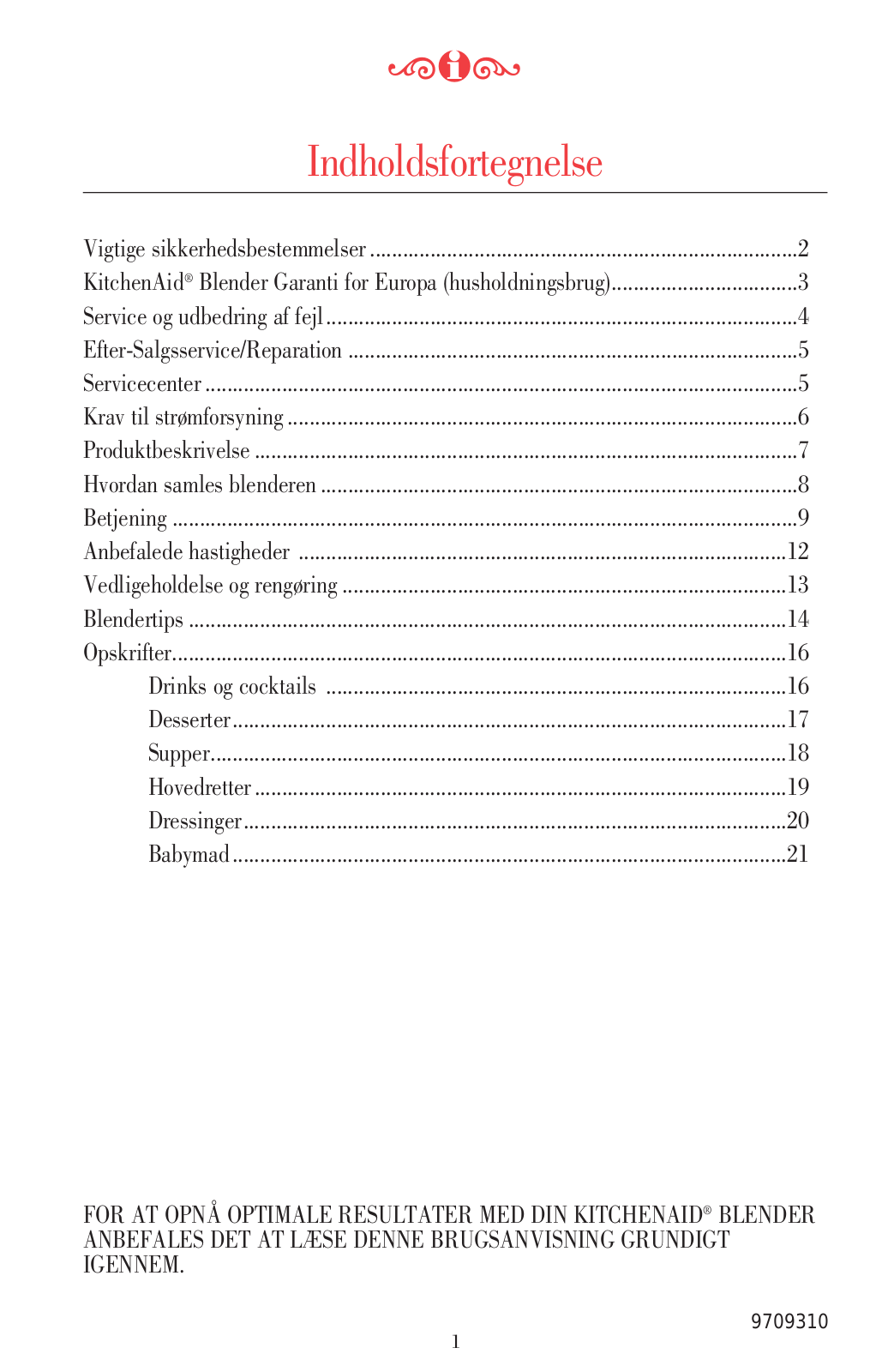 KITCHENAID 5KSB5553EER User Manual