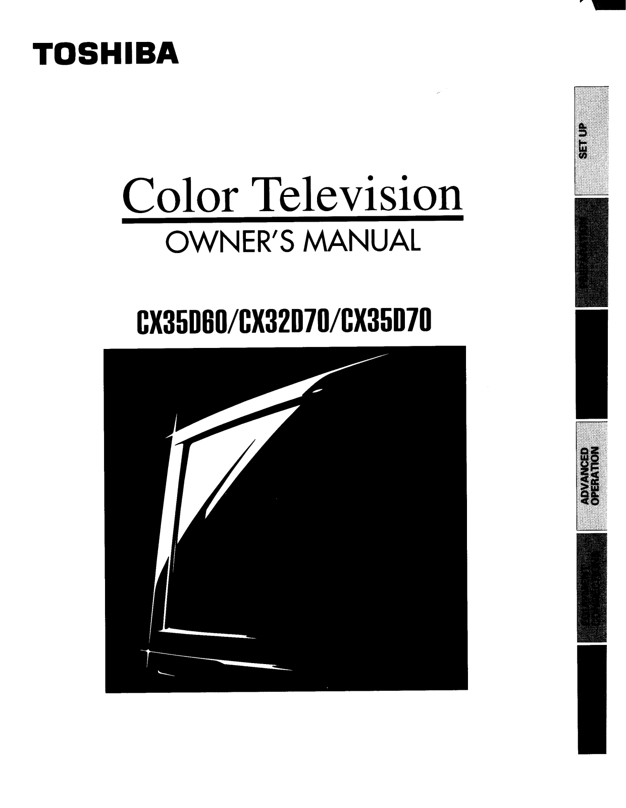 Toshiba CX35D60, CX35D70, CX32D70 User Manual