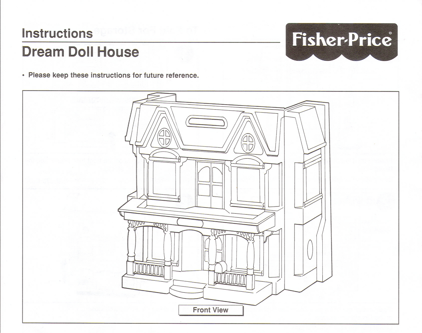 Fisher-Price 74600 Instruction Sheet