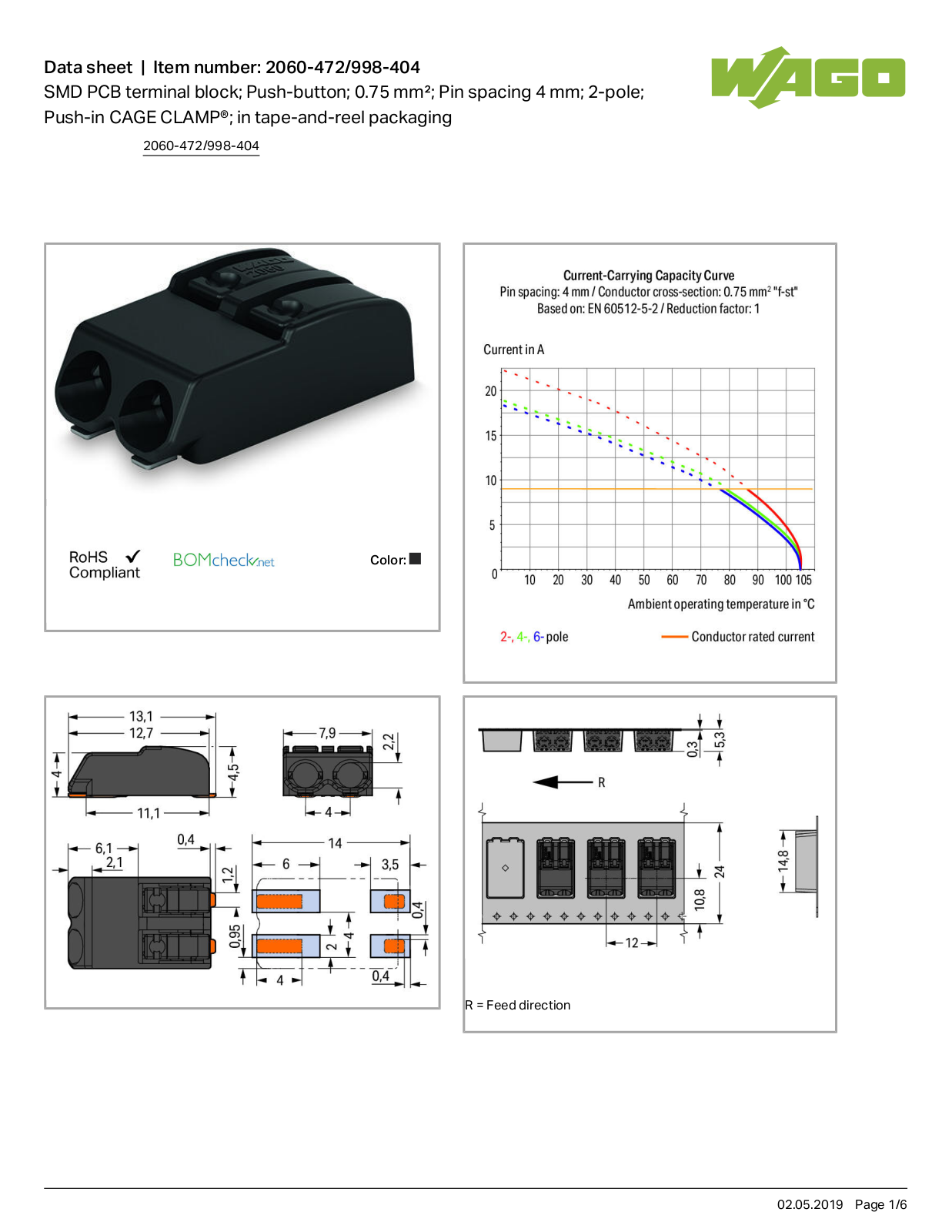 Wago 2060-472/998-404 Data Sheet