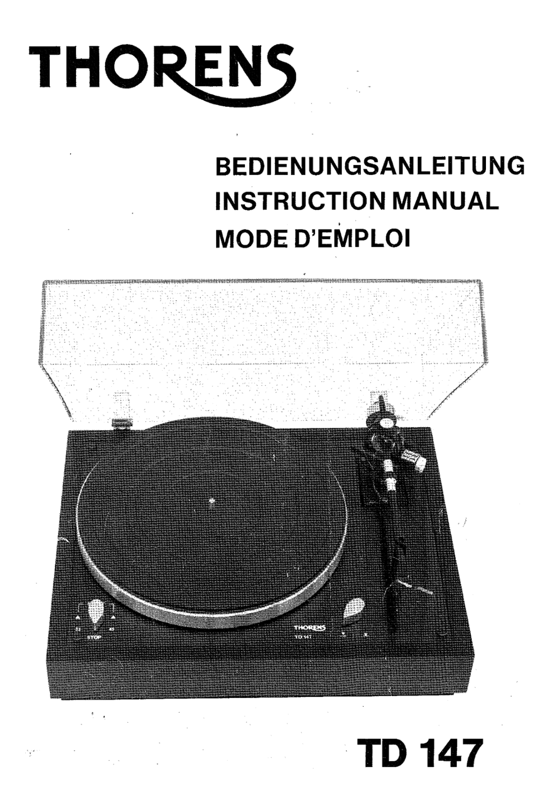 Thorens TD-147 Owners Manual