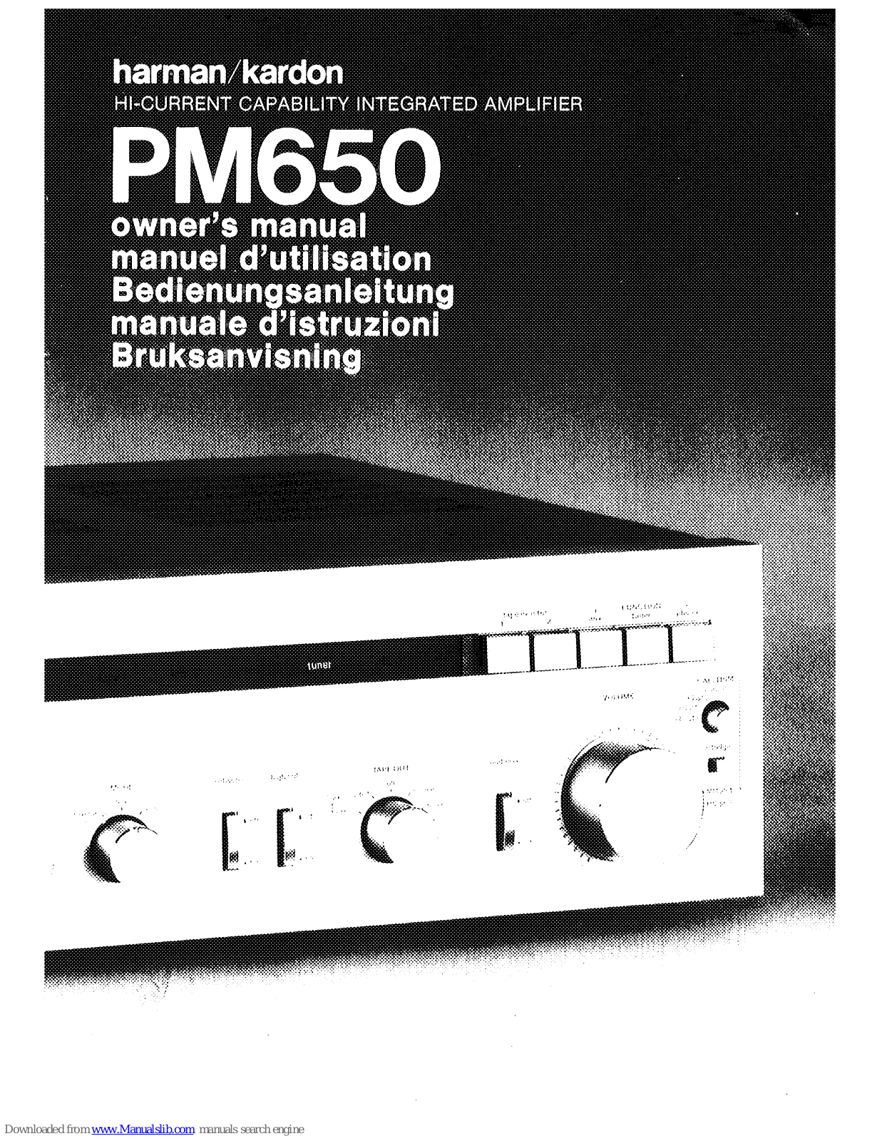 Harman Kardon RPM650 Owner's Manual