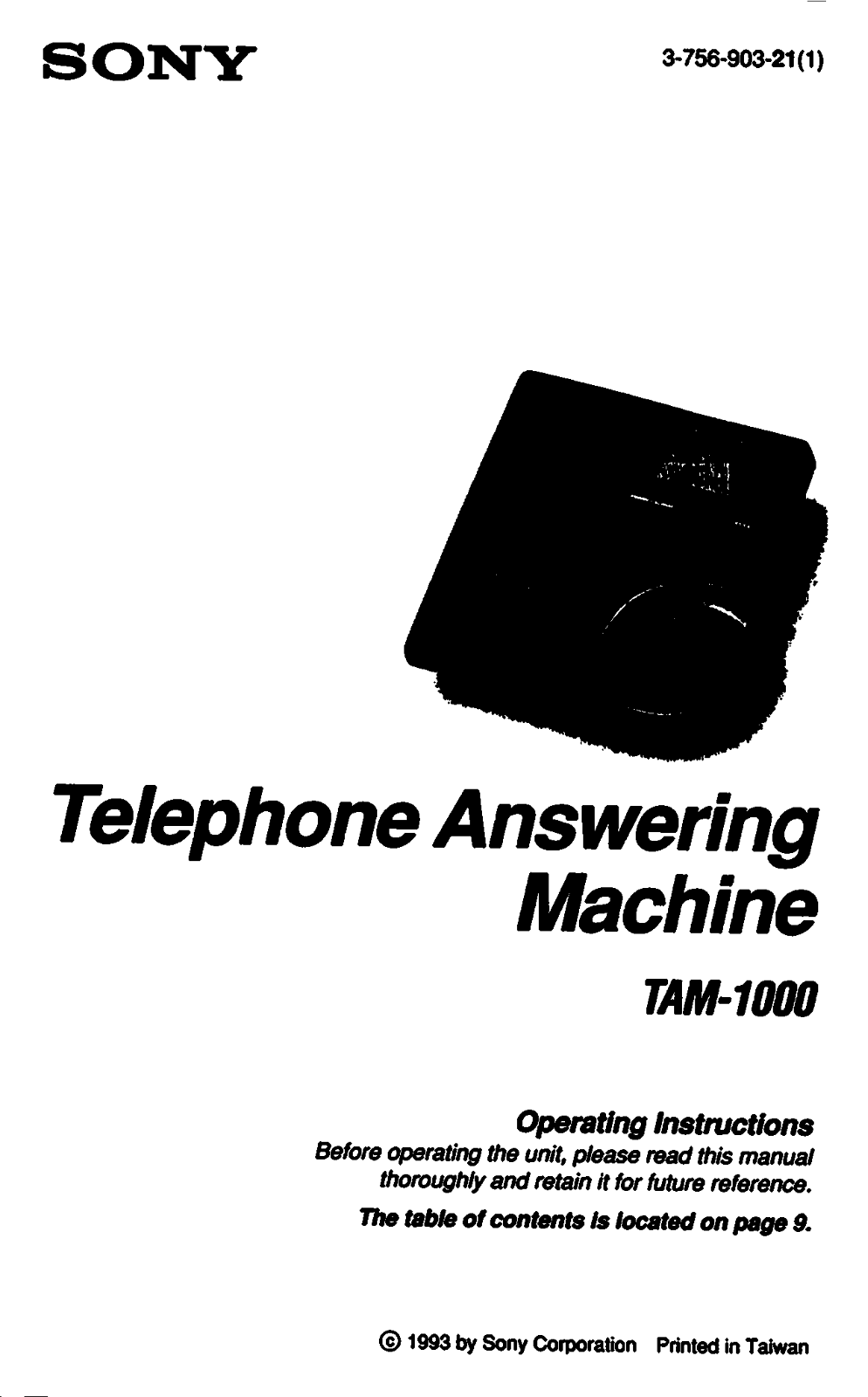 Sony TA-M1000 User Manual