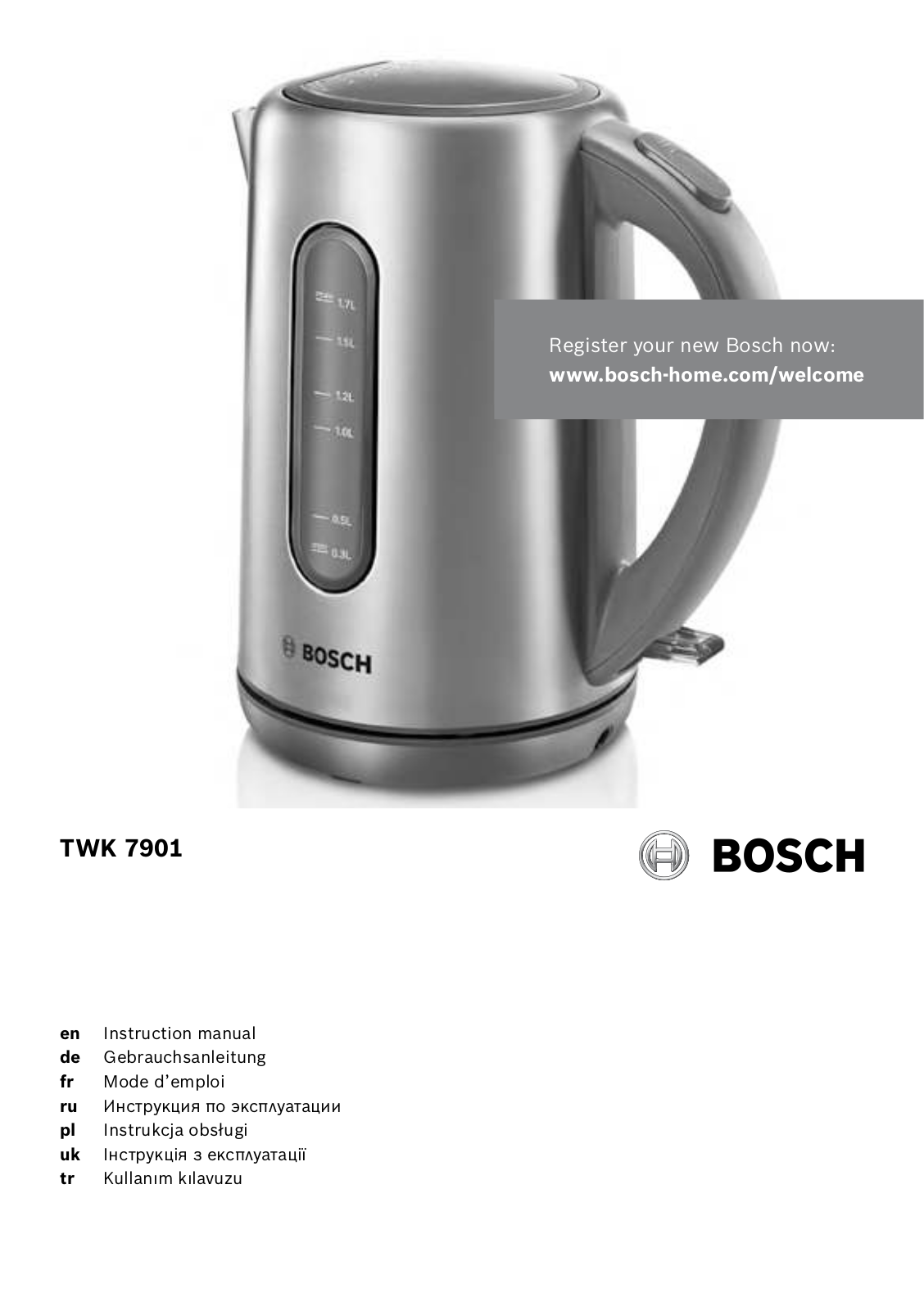 Bosch TWK7901 User Manual