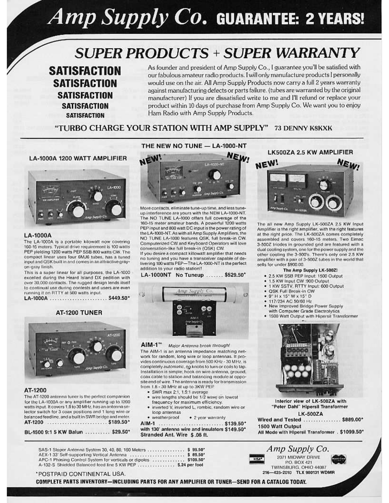 AMP supply LA-1000 User Manual