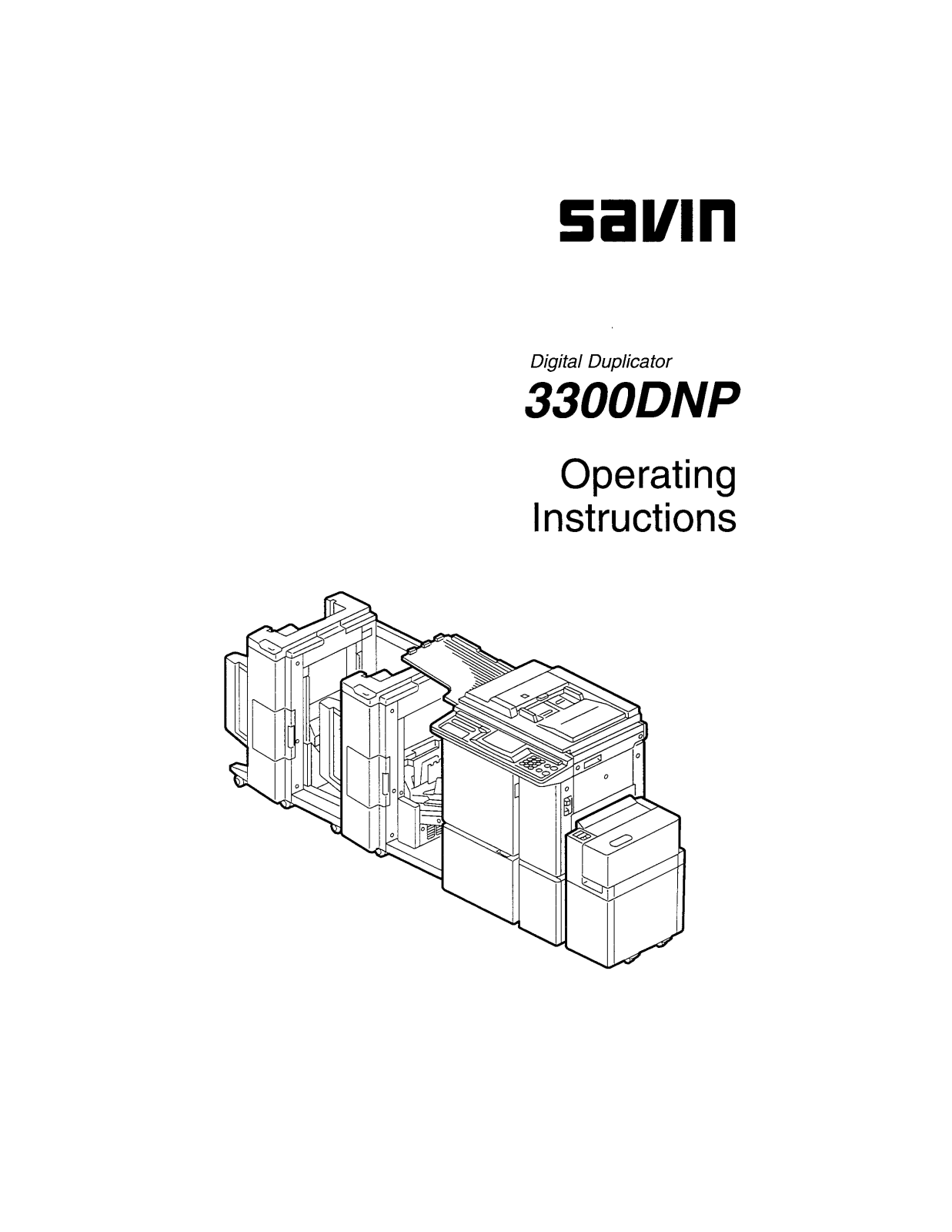 Savin 3300DNP User Manual