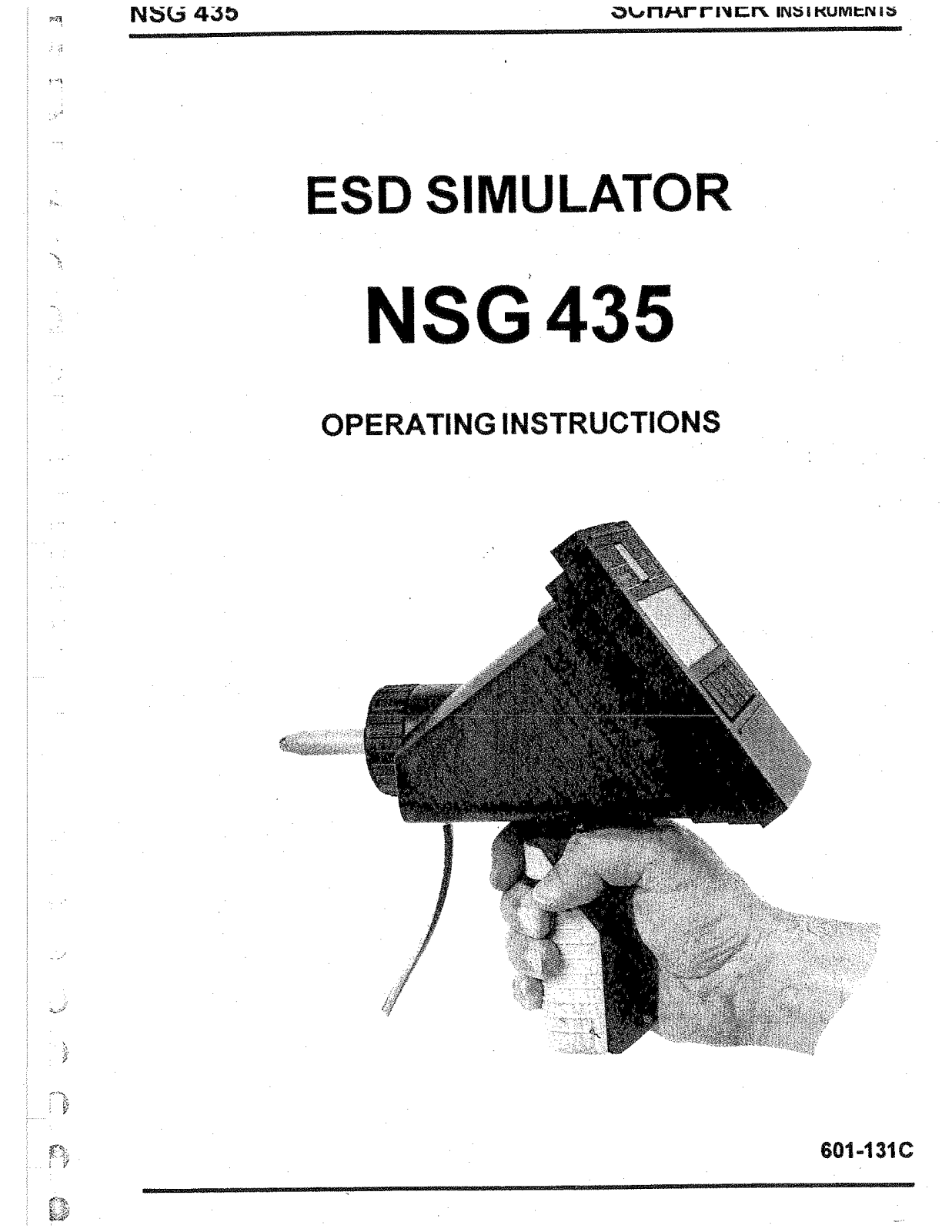 Schaffner NSG 435 User Manual