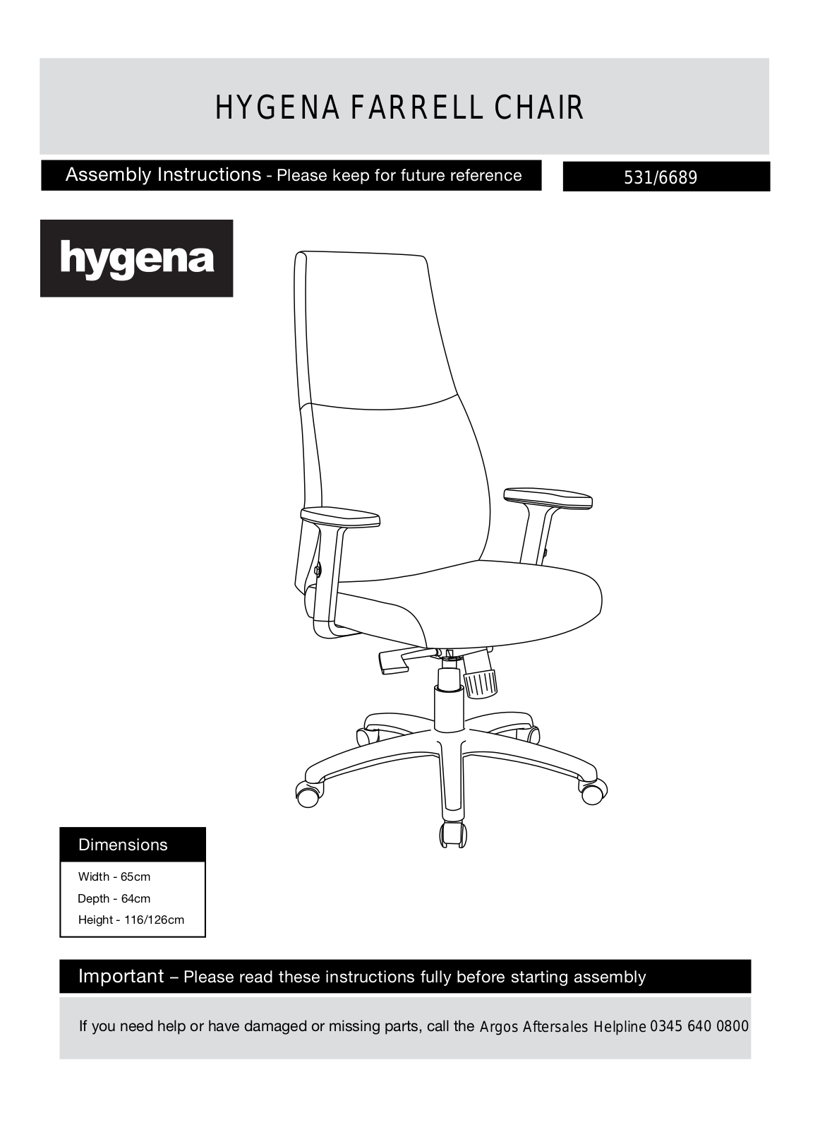 Argos 531/6689 User guide - ManualMachine.com