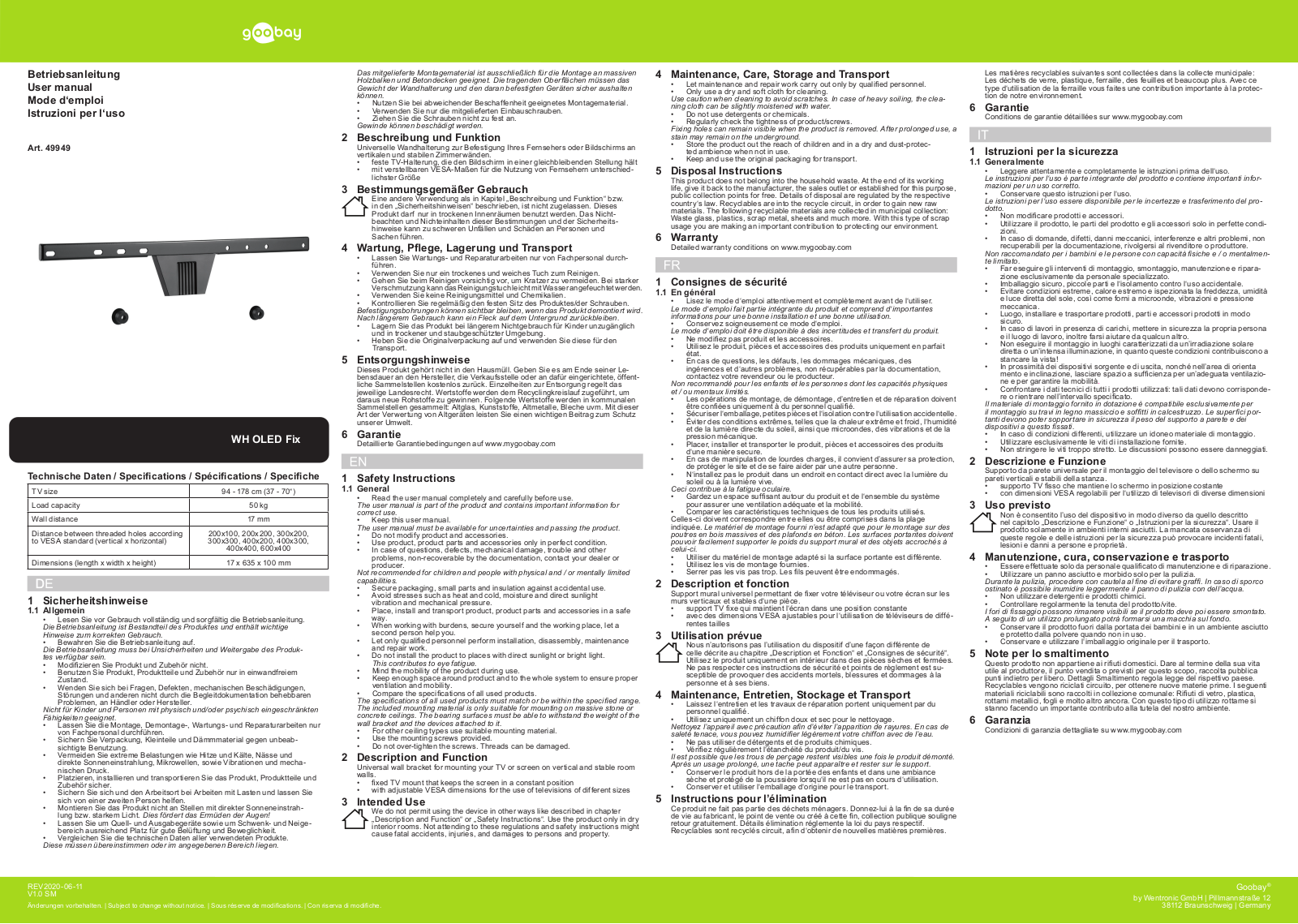 GOOBAY 49949 Datasheet - ManualMachine.com