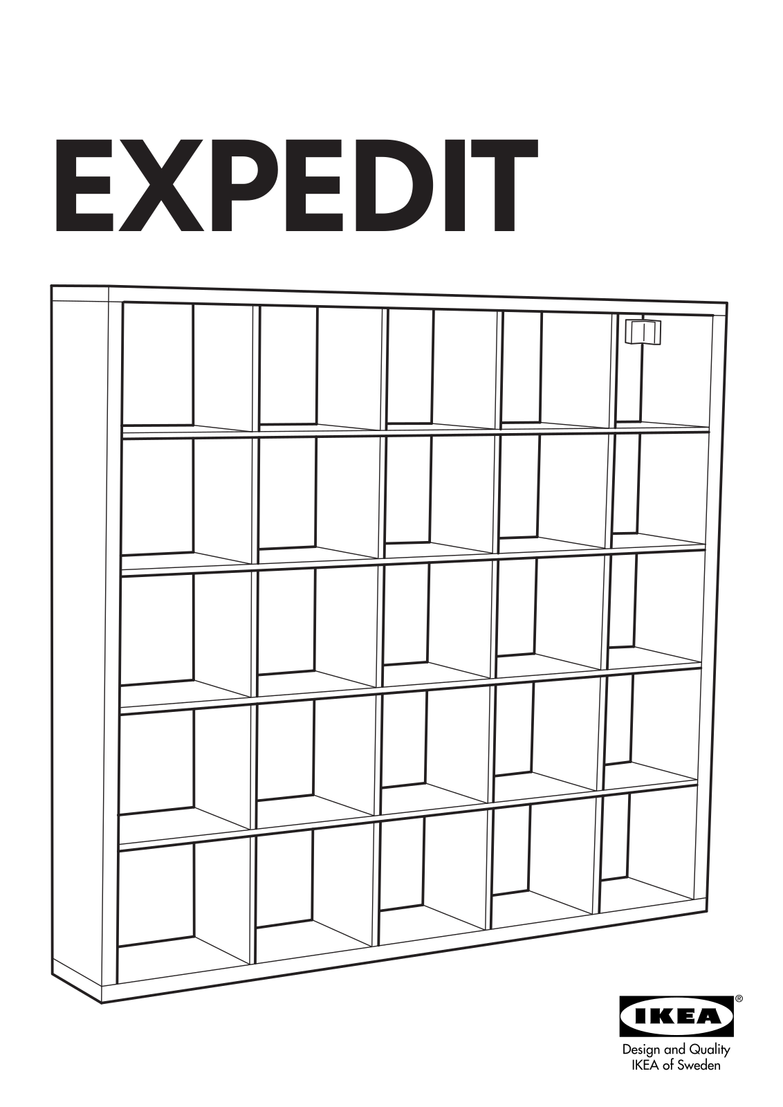 IKEA EXPEDIT BOOKCASE 72 7-8X72 7-8 Assembly Instruction