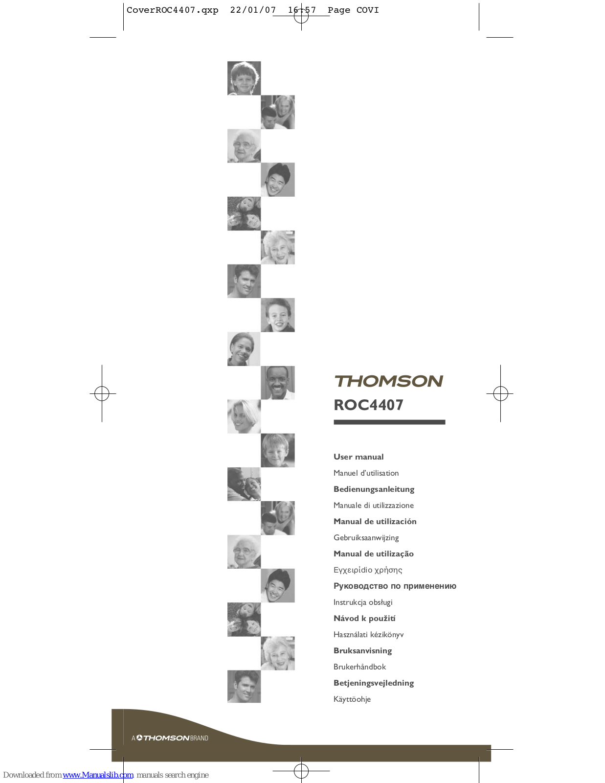 THOMSON ROC 4407 - COVER, roc1407, ROC4407 User Manual