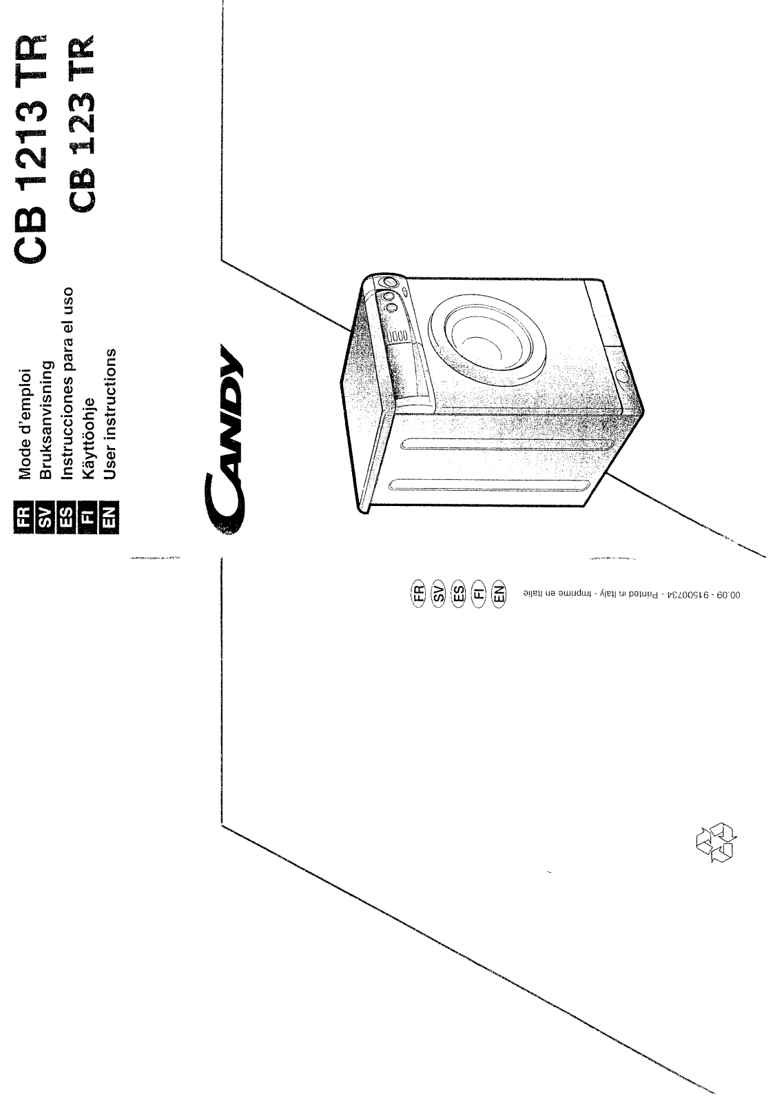 Candy CB123 TR User Manual