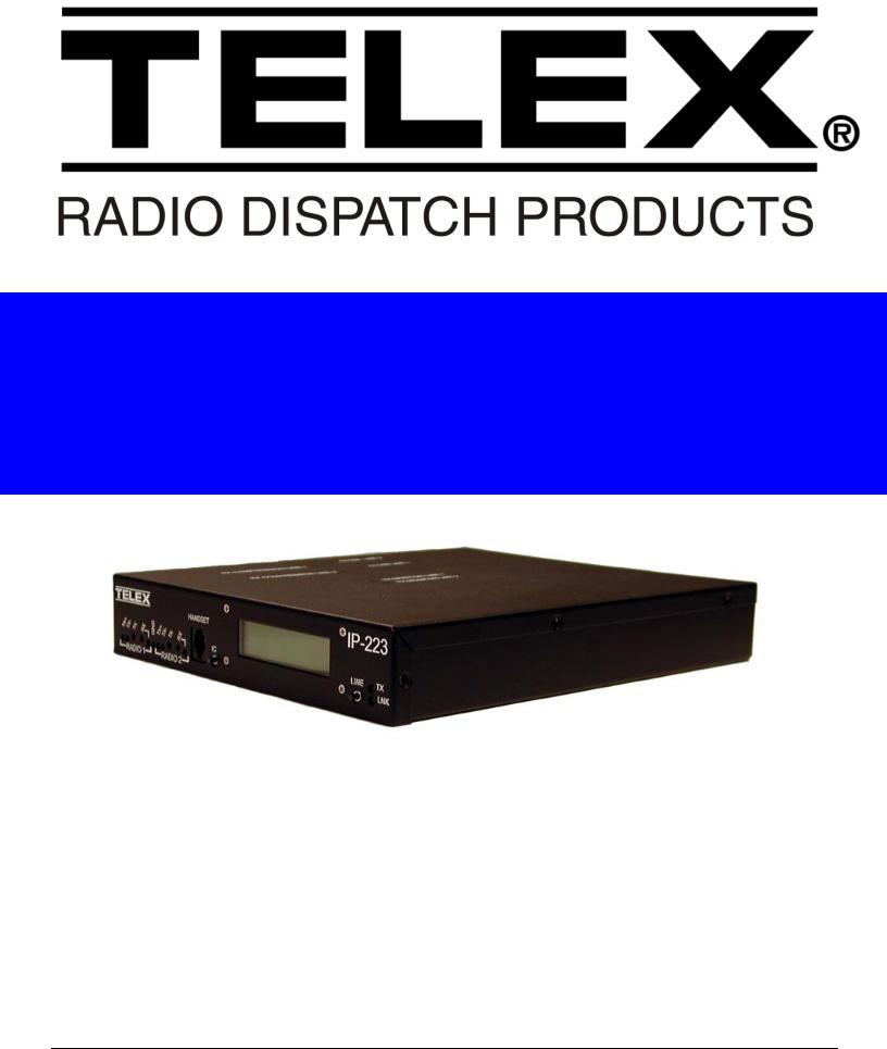 Telex IP-223 User Manual