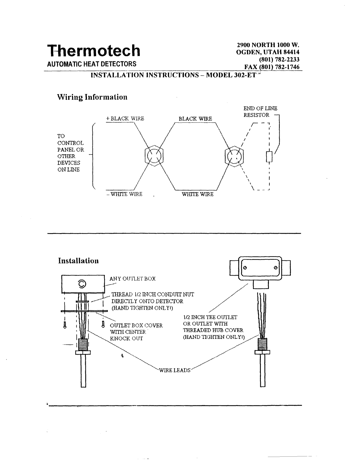 PennBarry 302-ET Installation  Manual