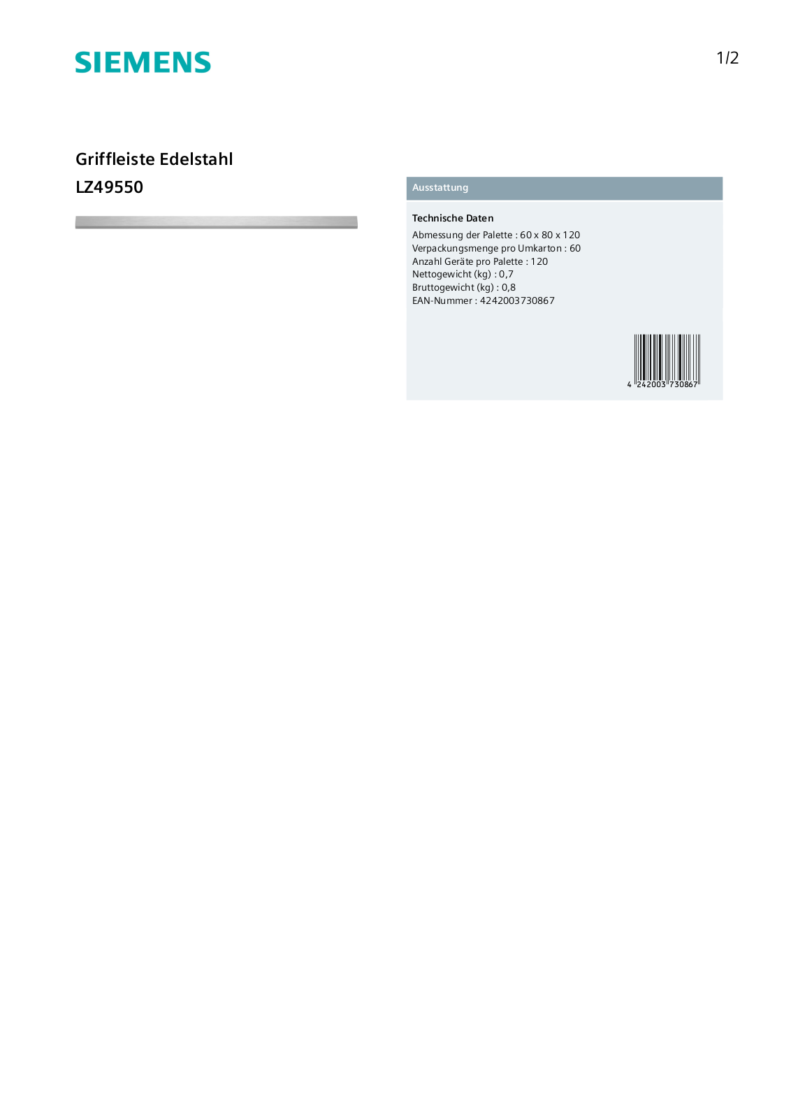 Siemens LZ49550 User Manual