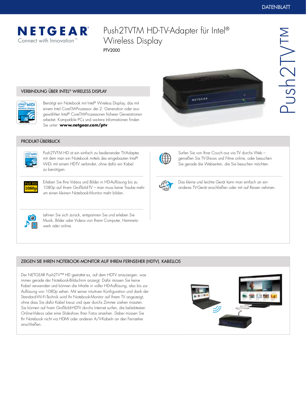 Netgear PTV2000 Datenblatt