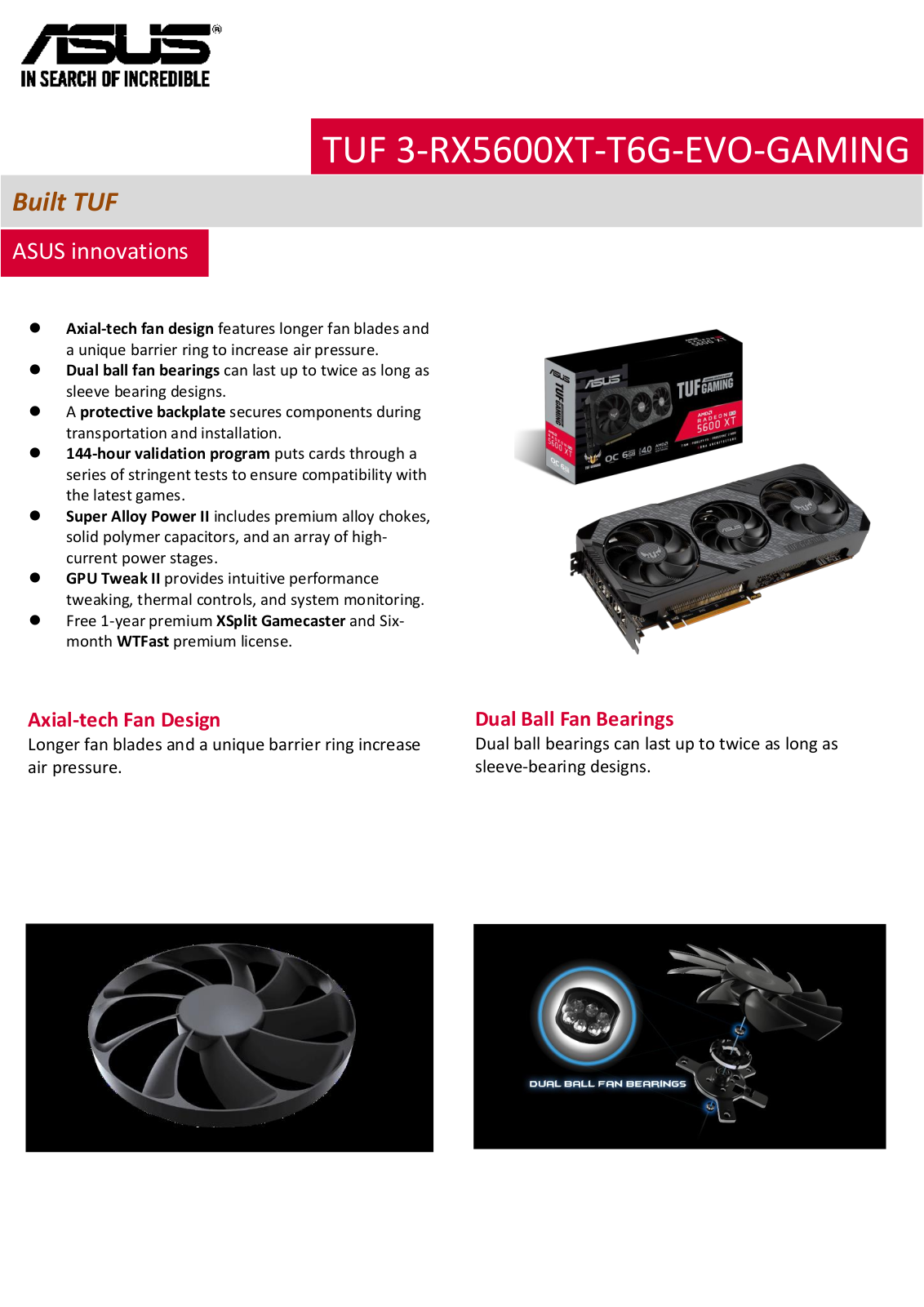 ASUS TUF 3-RX5600XT-T6G-EVO-GAMING User Manual