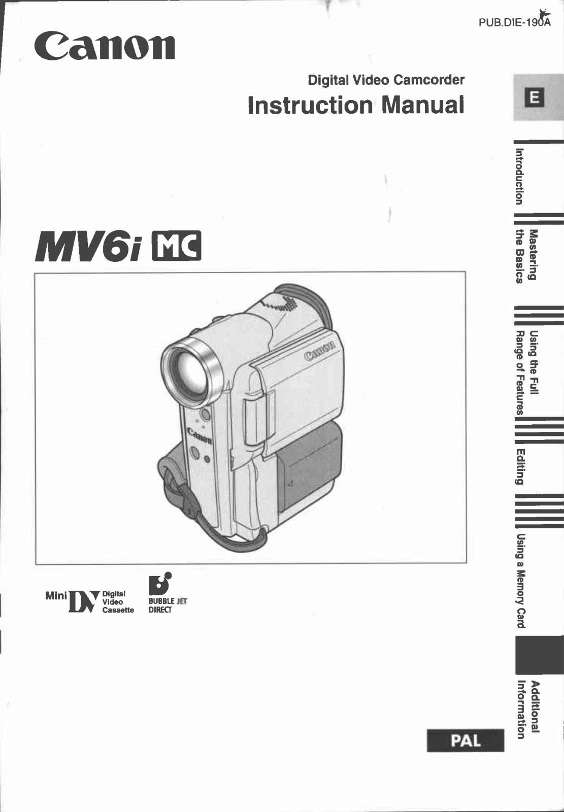 Canon MV6I User Manual