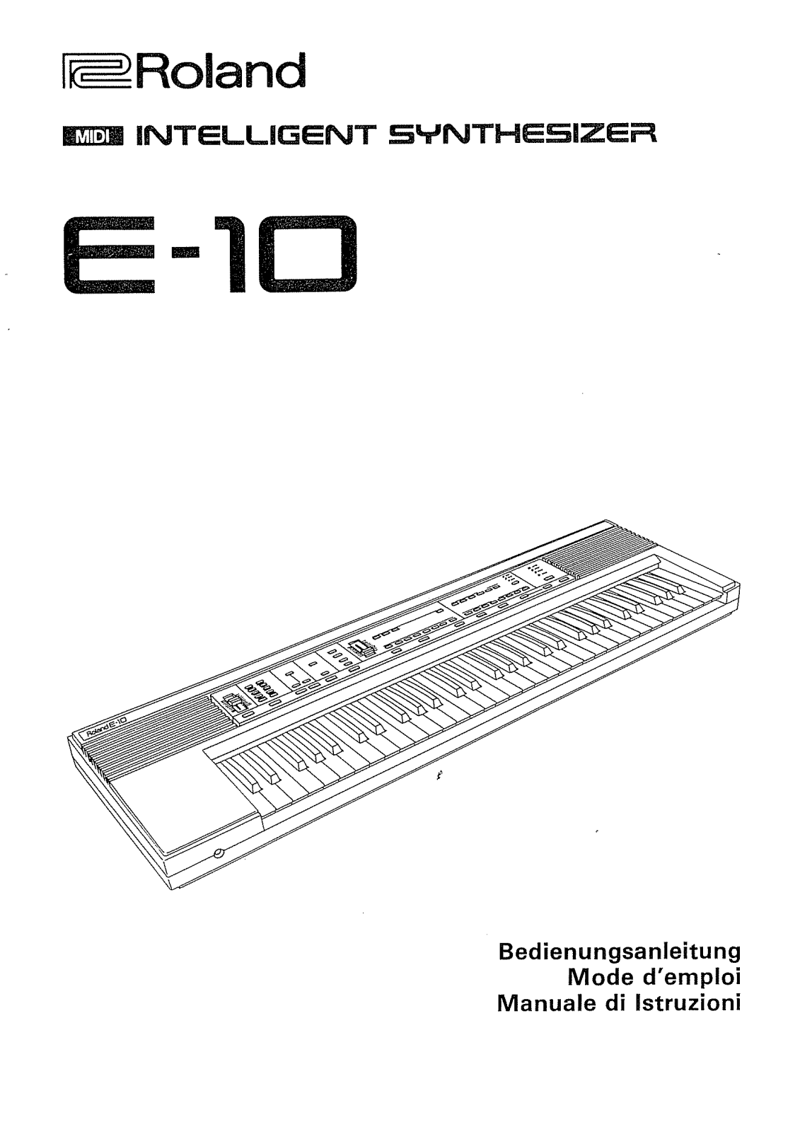 Roland E-10 Manual