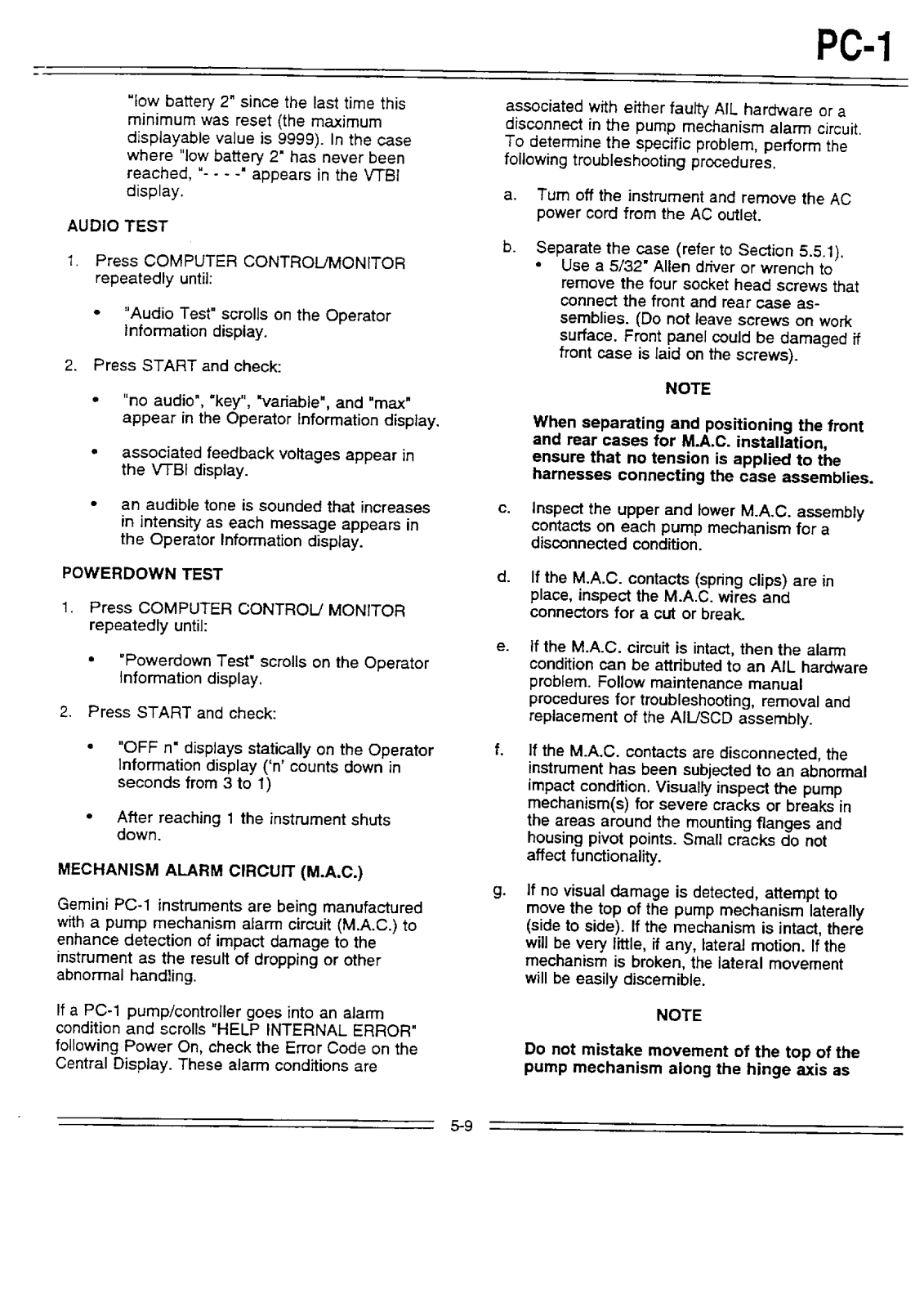 Imed Gemini PC-1 Error Codes