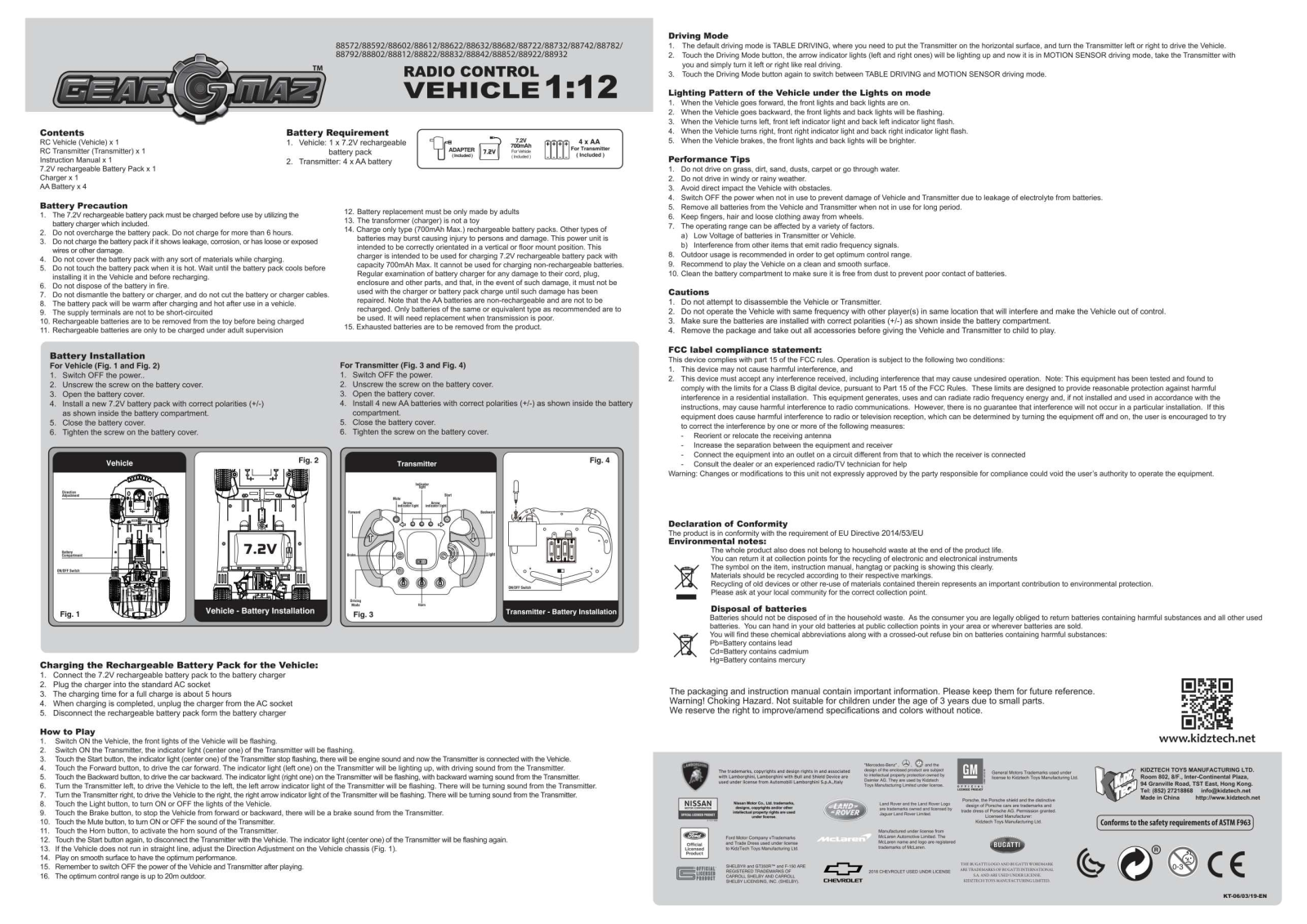 KIDZTECH TOYS 8857219 24GTX User Manual