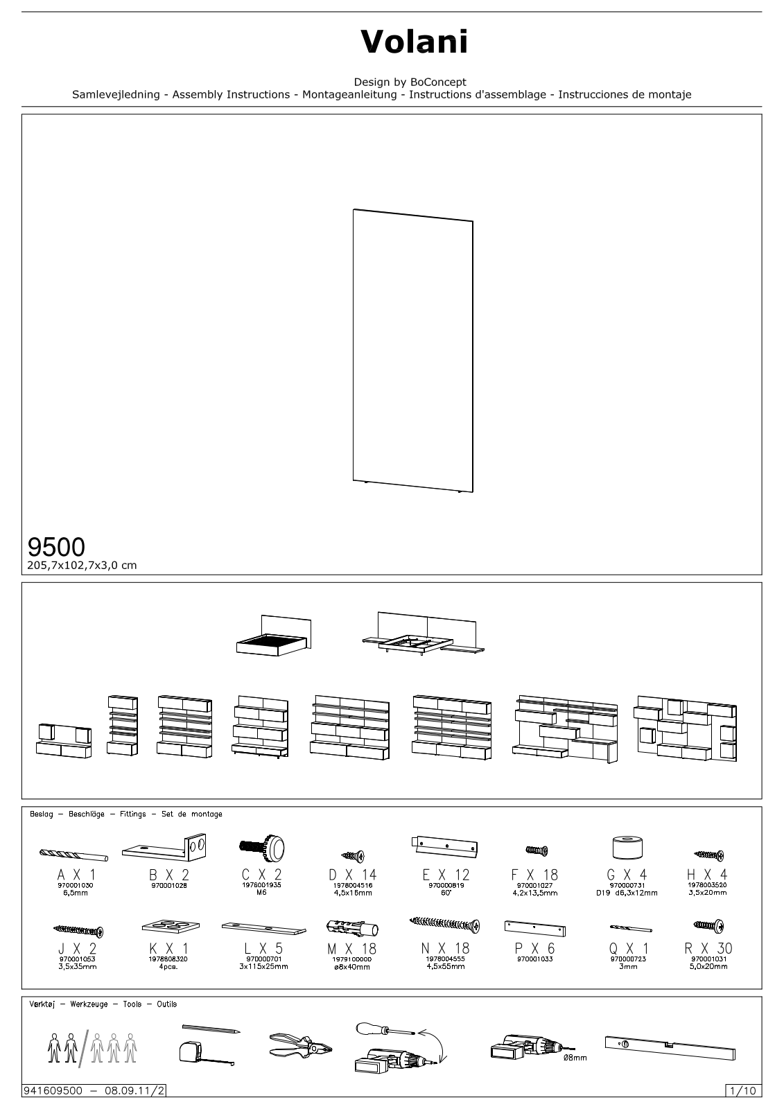 BoConcept 9500 Assembly Instruction