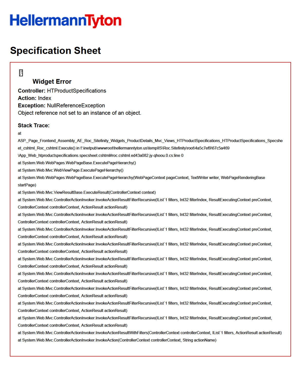 HellermannTyton 156-00594 Specification Sheet