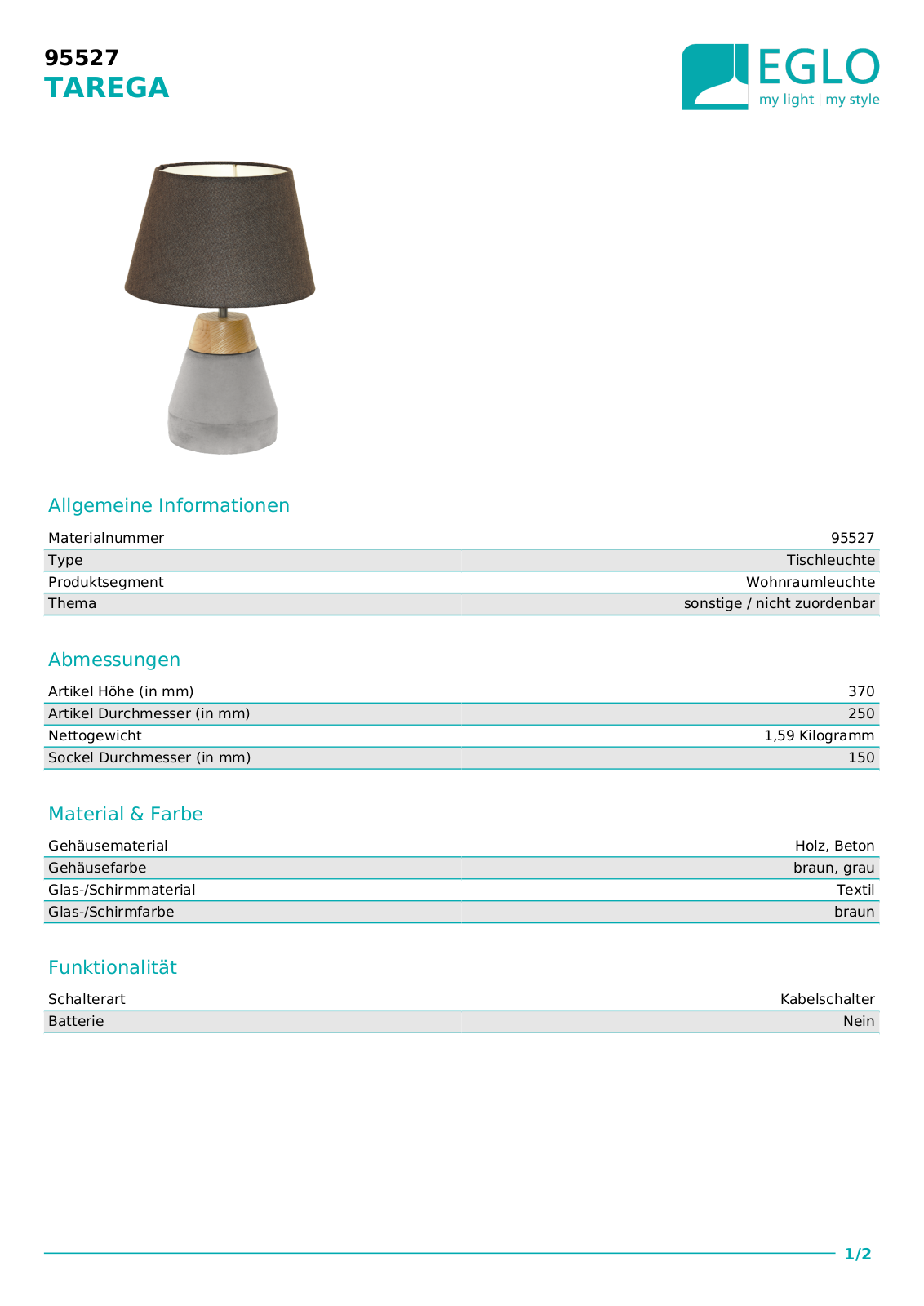 Eglo 95527 Service Manual