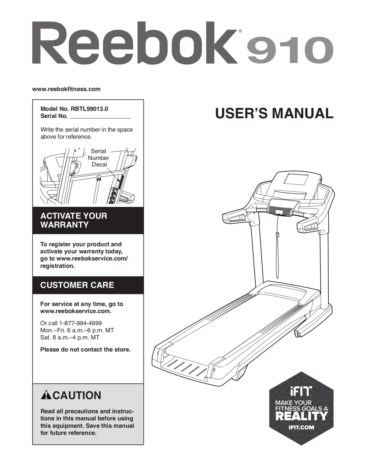 Pro-Form RBTL99013 User Manual