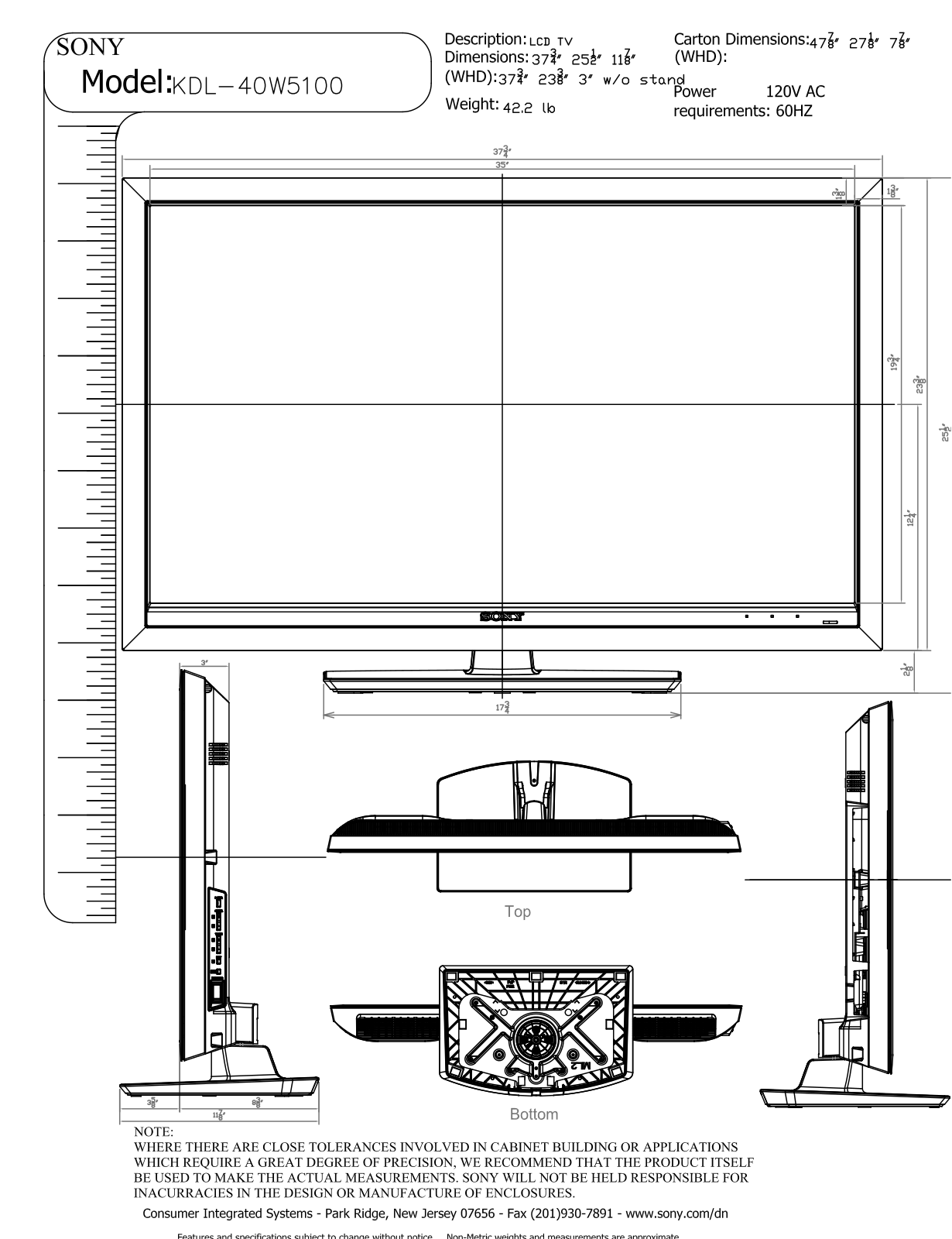 Sony KDL-40W5100 Schematics