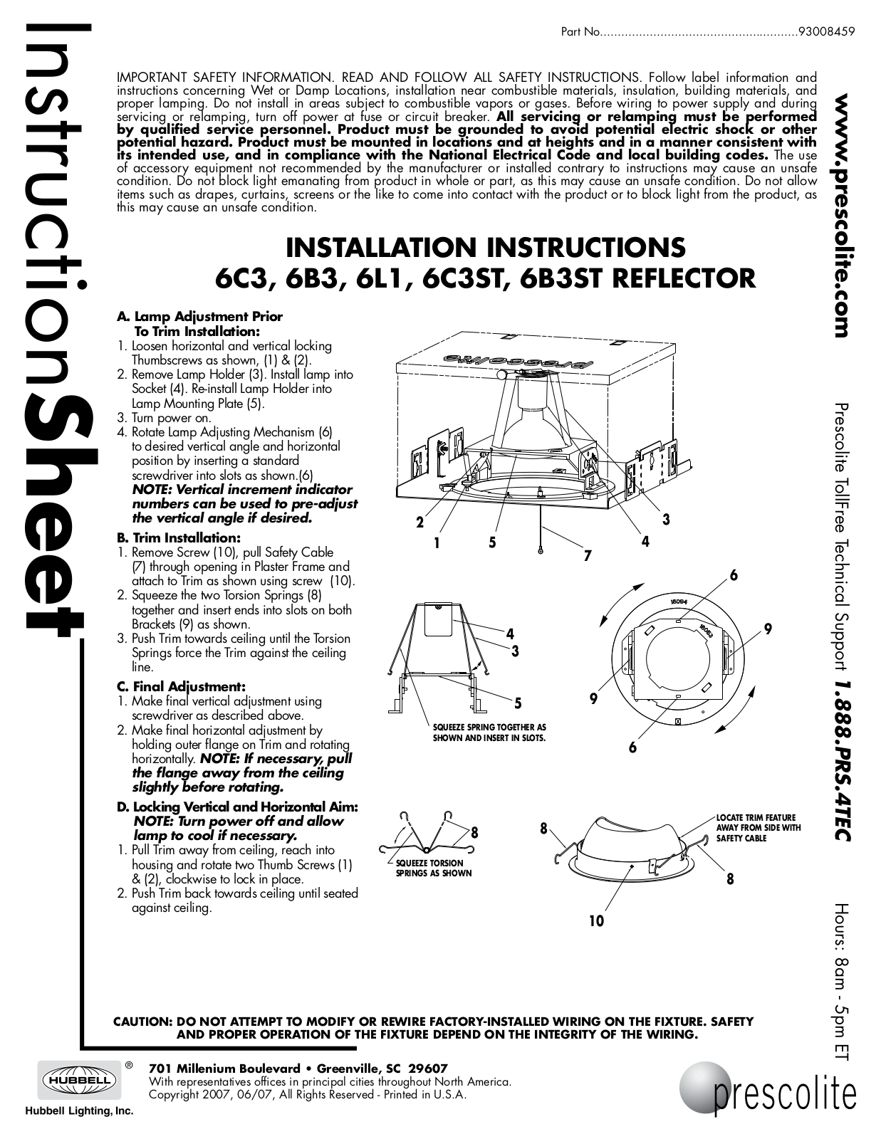 Prescolite 6B3ST User Manual - ManualMachine.com