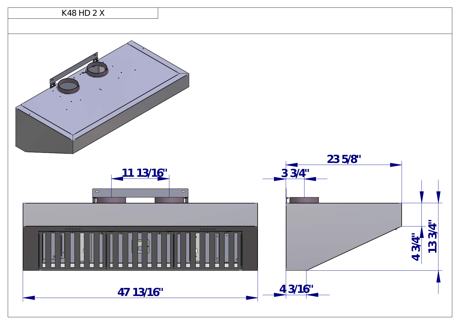 Bertazzoni K48HD2X14 Specs